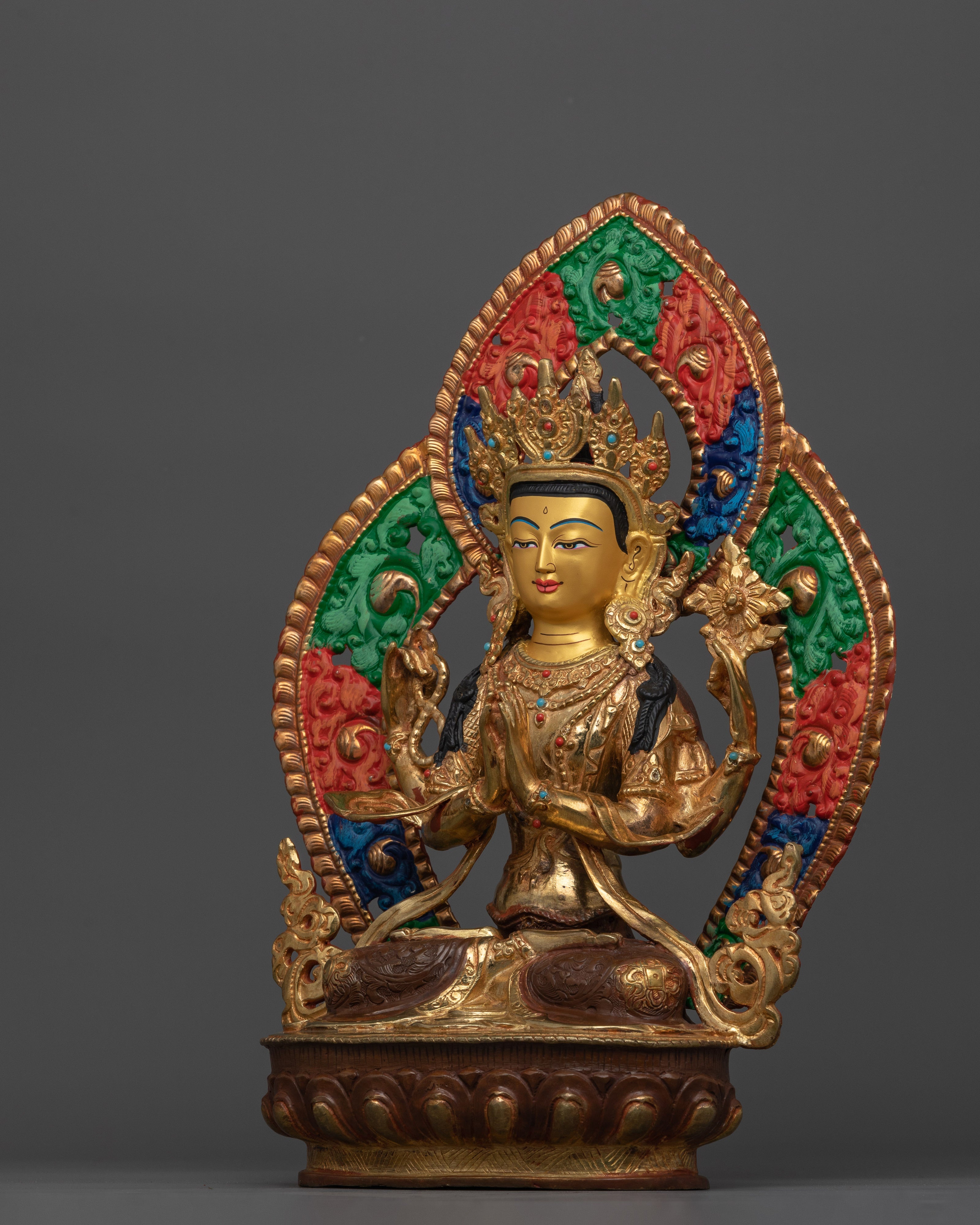 Enlightened Compassionate Deity Avalokiteshvara Statue | Chenresig Buddhism Idol