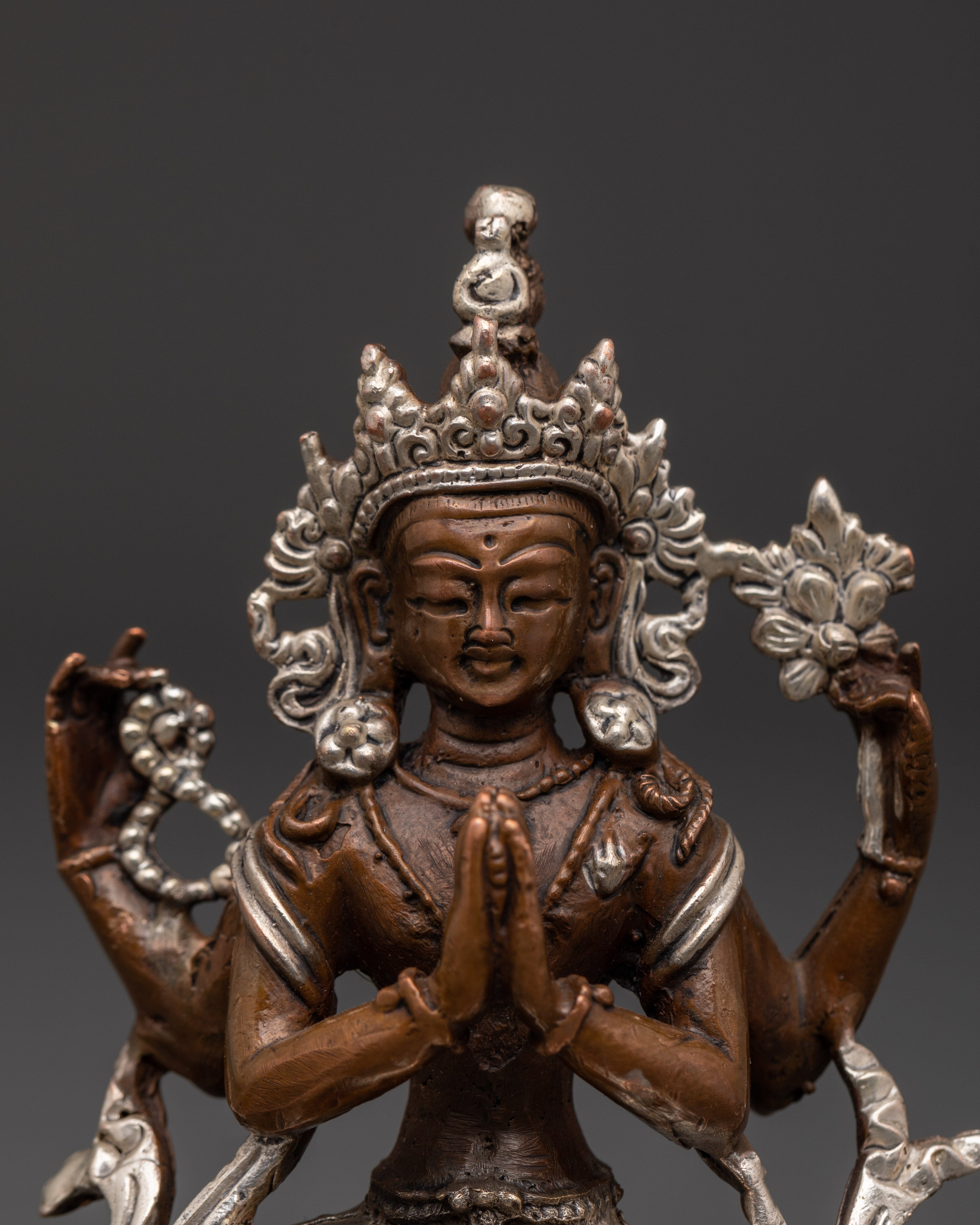 Incarnation Of Compassion Chenrezig | Handcrafted Buddhist Altar Decor