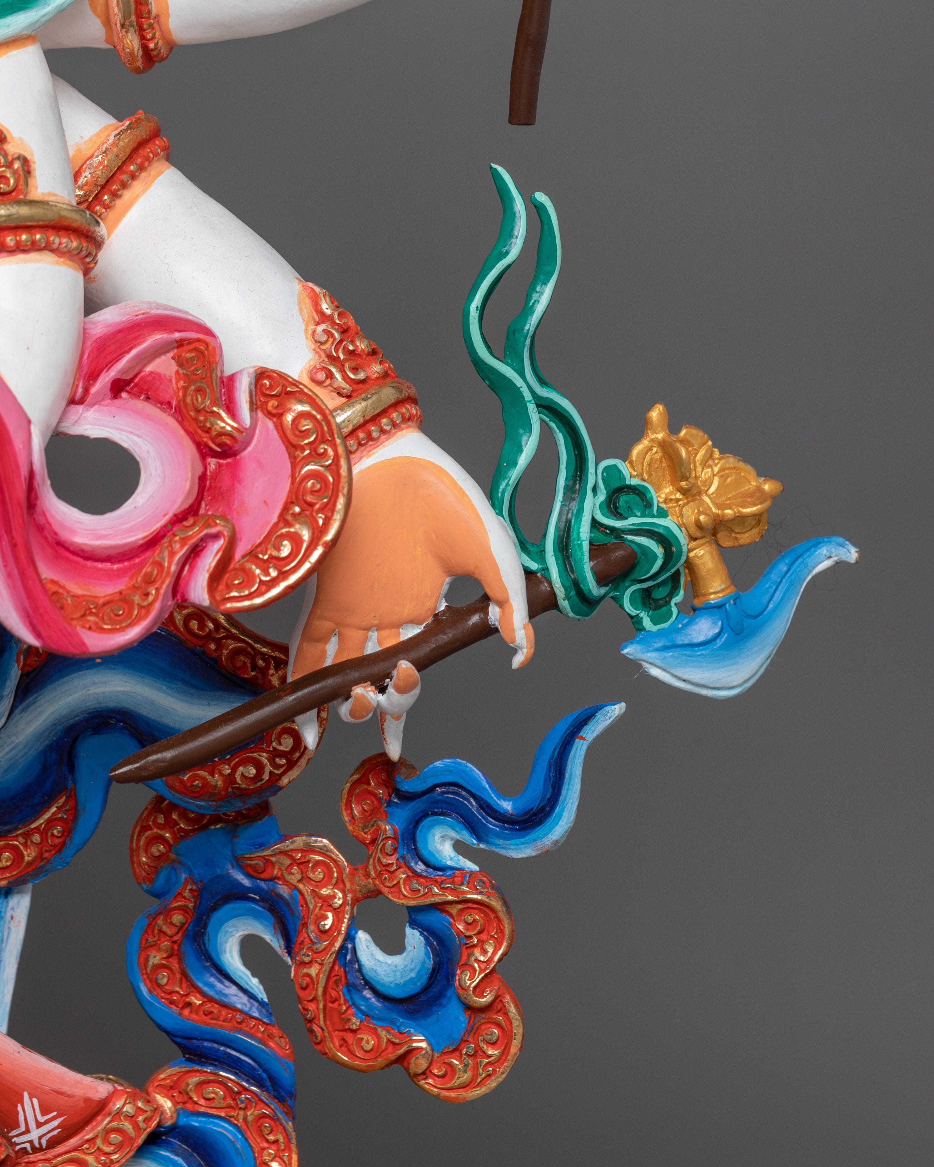 Dharma Defender White Mahakala | Fierce Benevolent Protector Deity