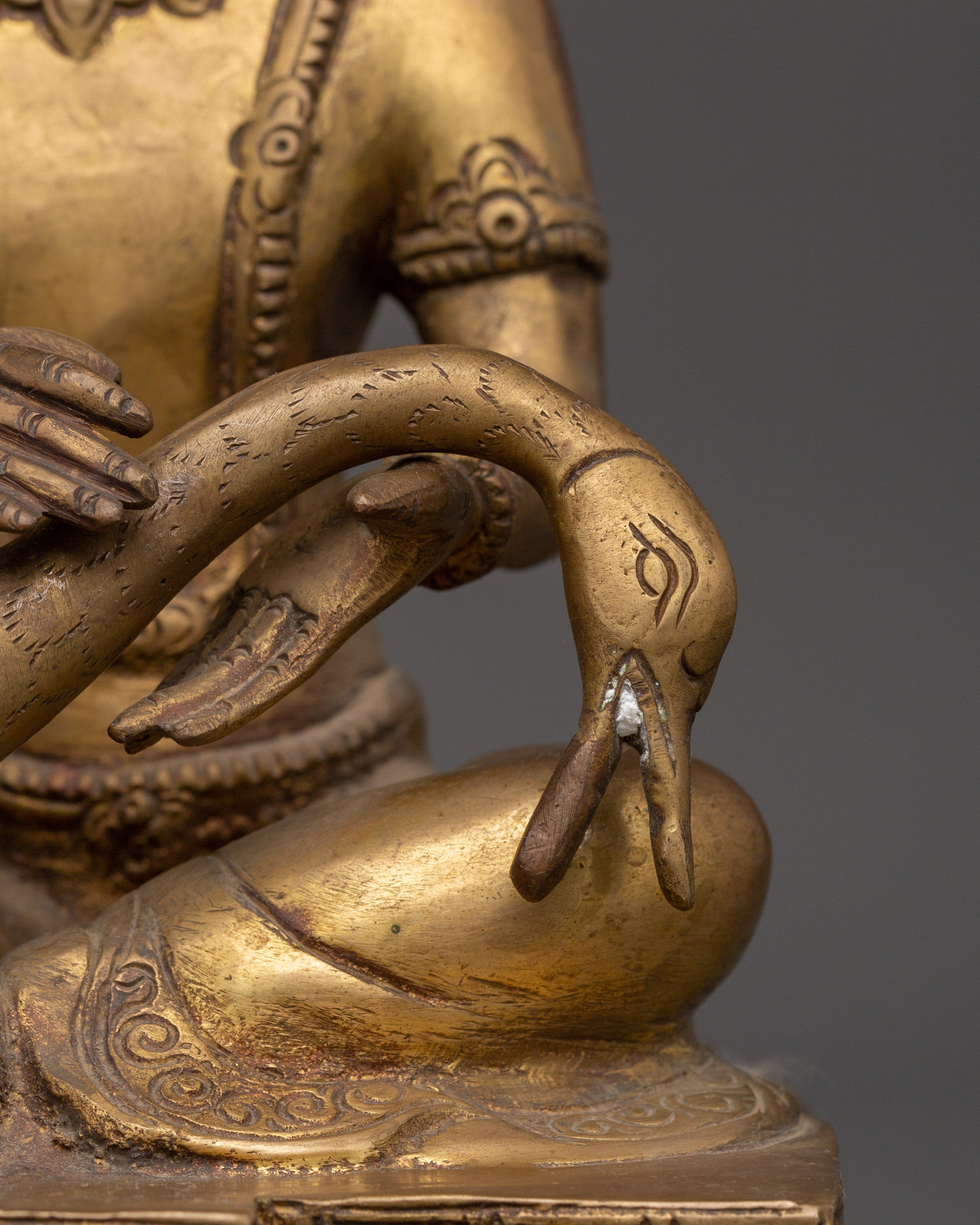 Brass Siddhartha Gautam Statue with Swan | Symbolizing Compassion and Protection