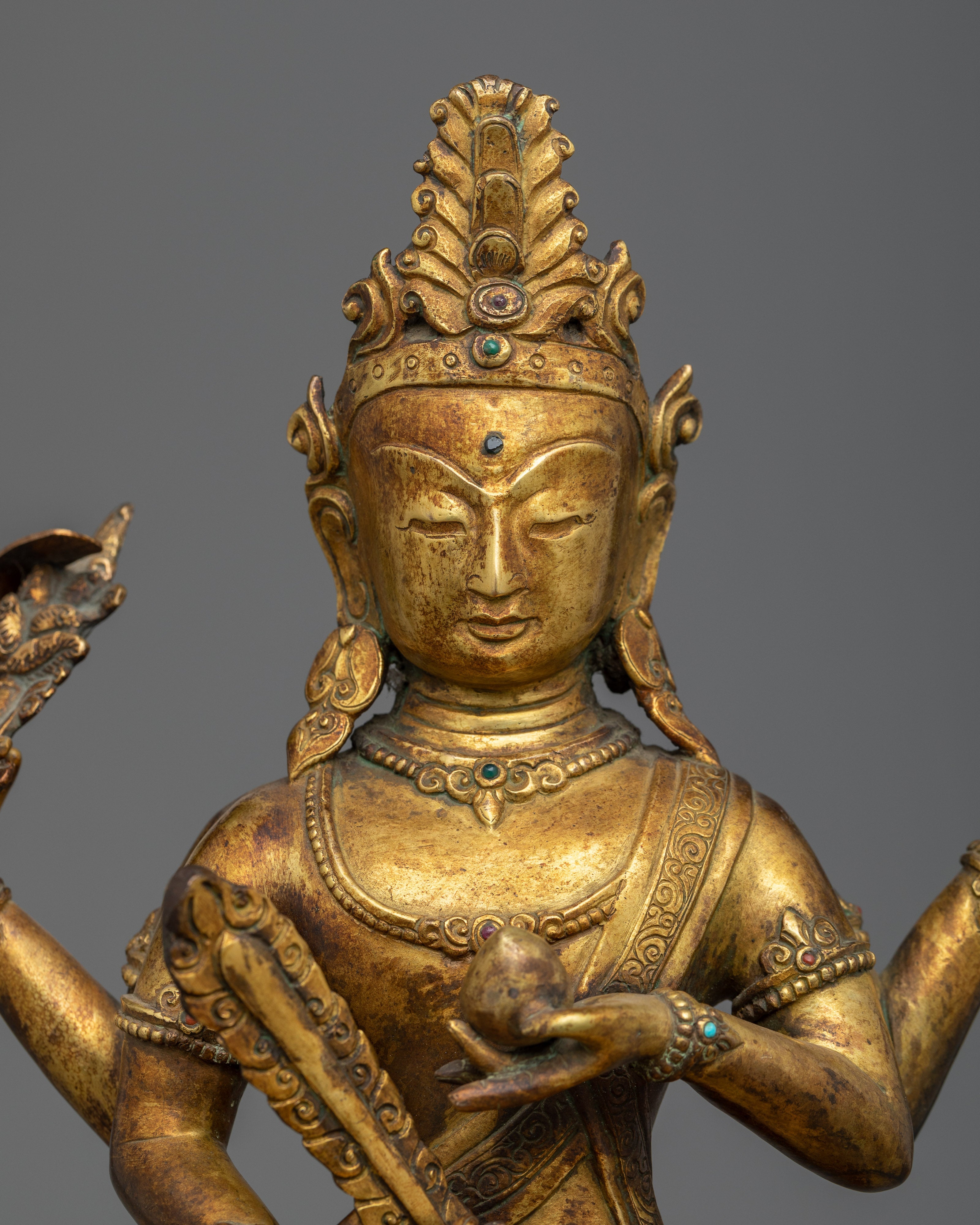 Wangchok Terwai Drolma Vintage Statue | Himalayan Antique Tara "Dolma" Sculpture