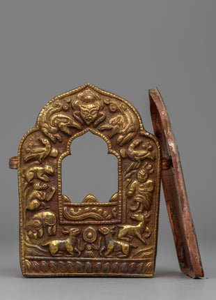 Precious Buddhist Ghau Box | Buddhist Amulet Treasure Box for Shrines
