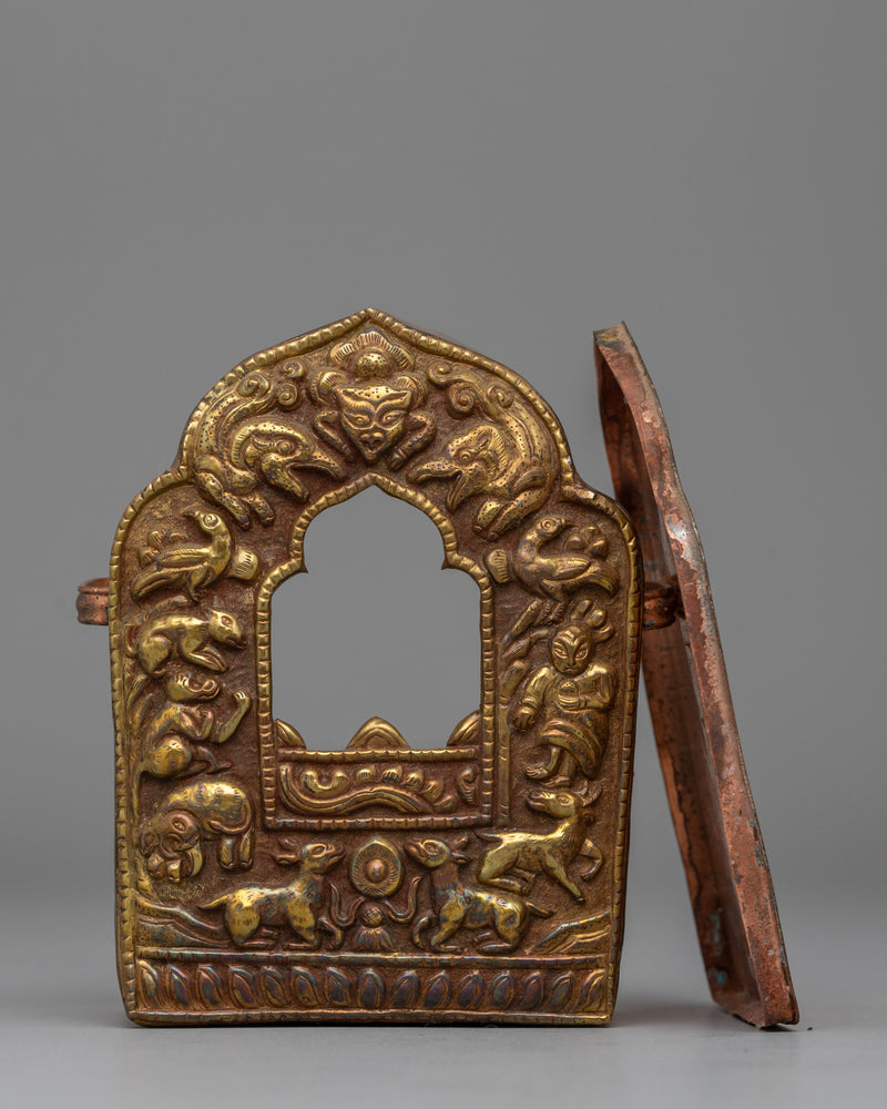 Precious Buddhist Ghau Box | Buddhist Amulet Treasure Box for Shrines