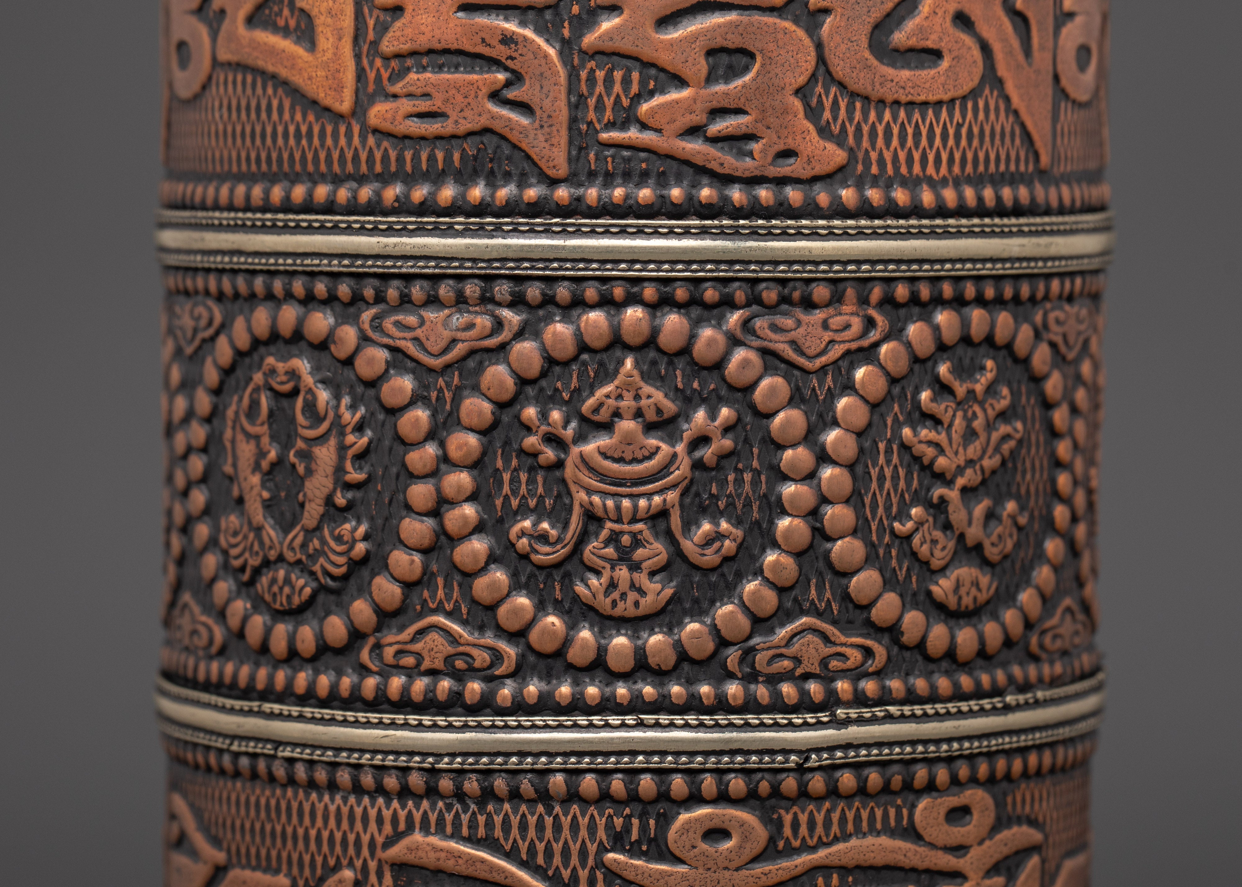 Spiritual Prayer Wheel | Tibetan Mantra Wheel for Meditation