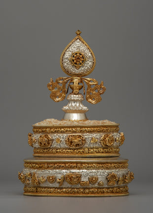 Silver and Gold-Plated Mandala | Exquisite Ritual Artifact