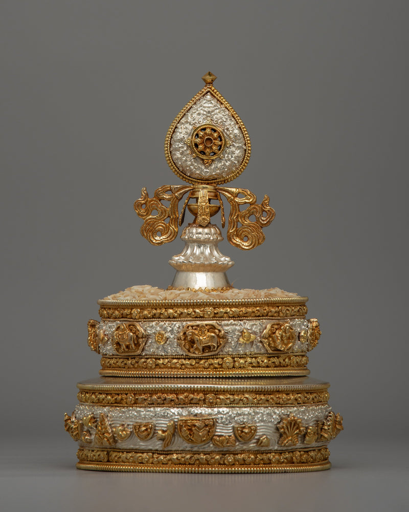 Silver and Gold-Plated Mandala | Exquisite Ritual Artifact