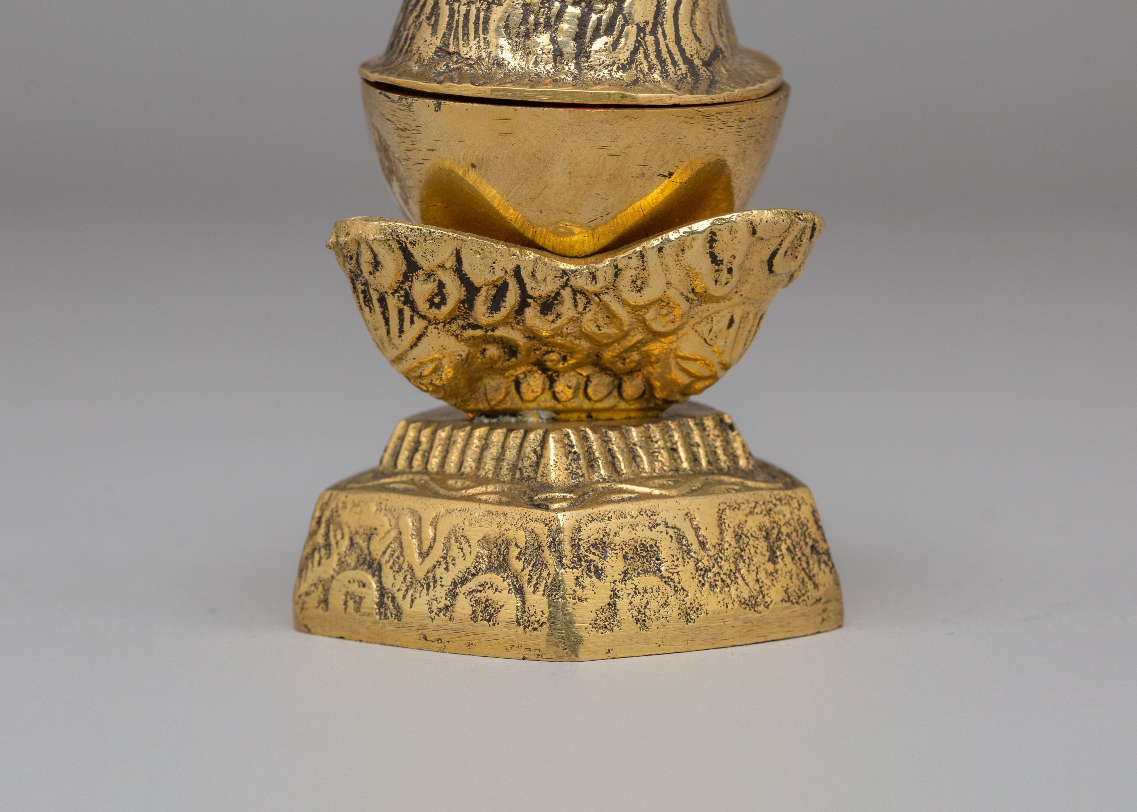 Tibetan Altar Kapala | Ritual Skull Cup for Tantric Offerings