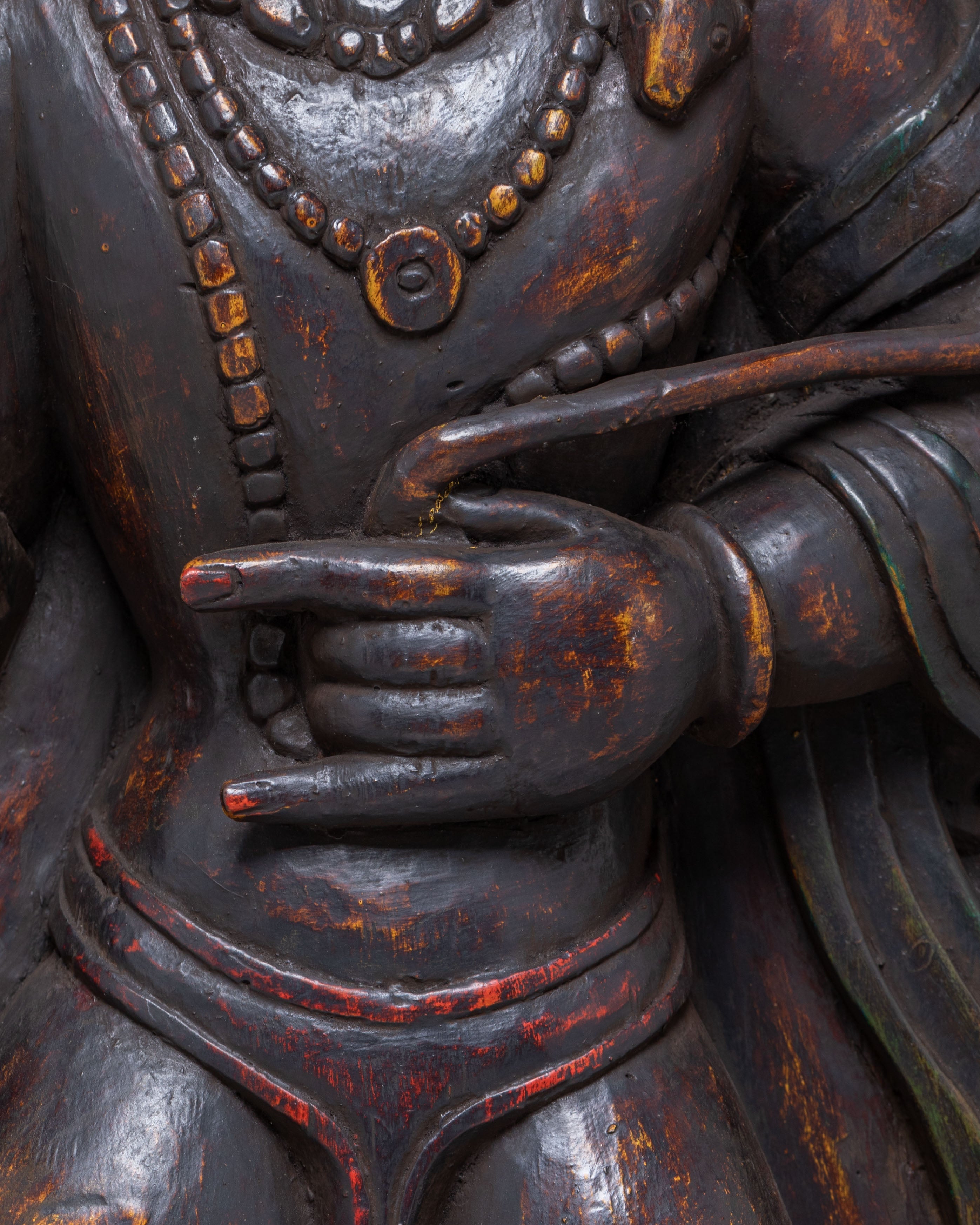 Lokeshwor Tibetan Spiritual Statue | Hand Carved Wooden Avalokiteshvara Art