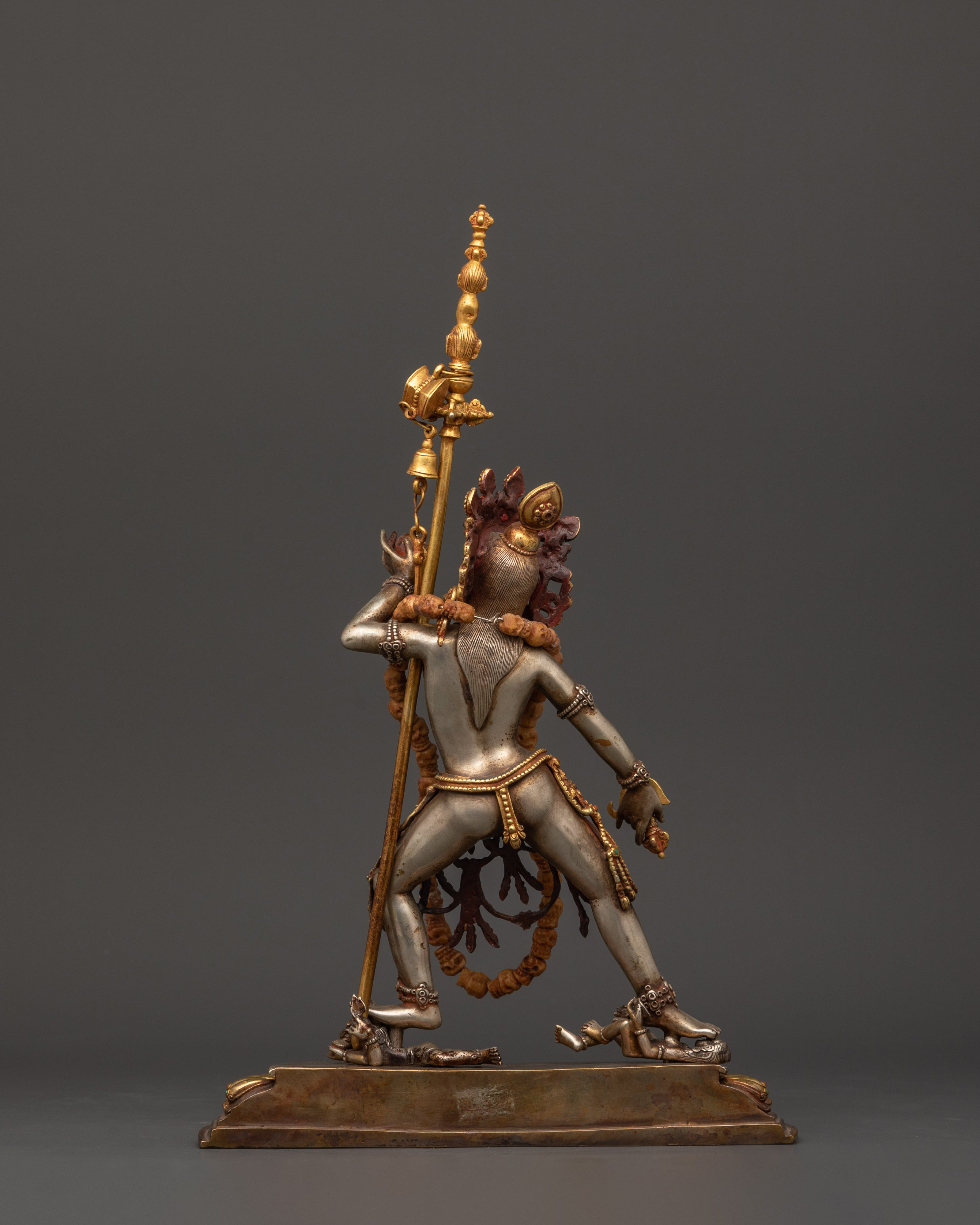 Sacred Buddhist Dakini Sculpture | Gold-Plated Vajrayogini Statue