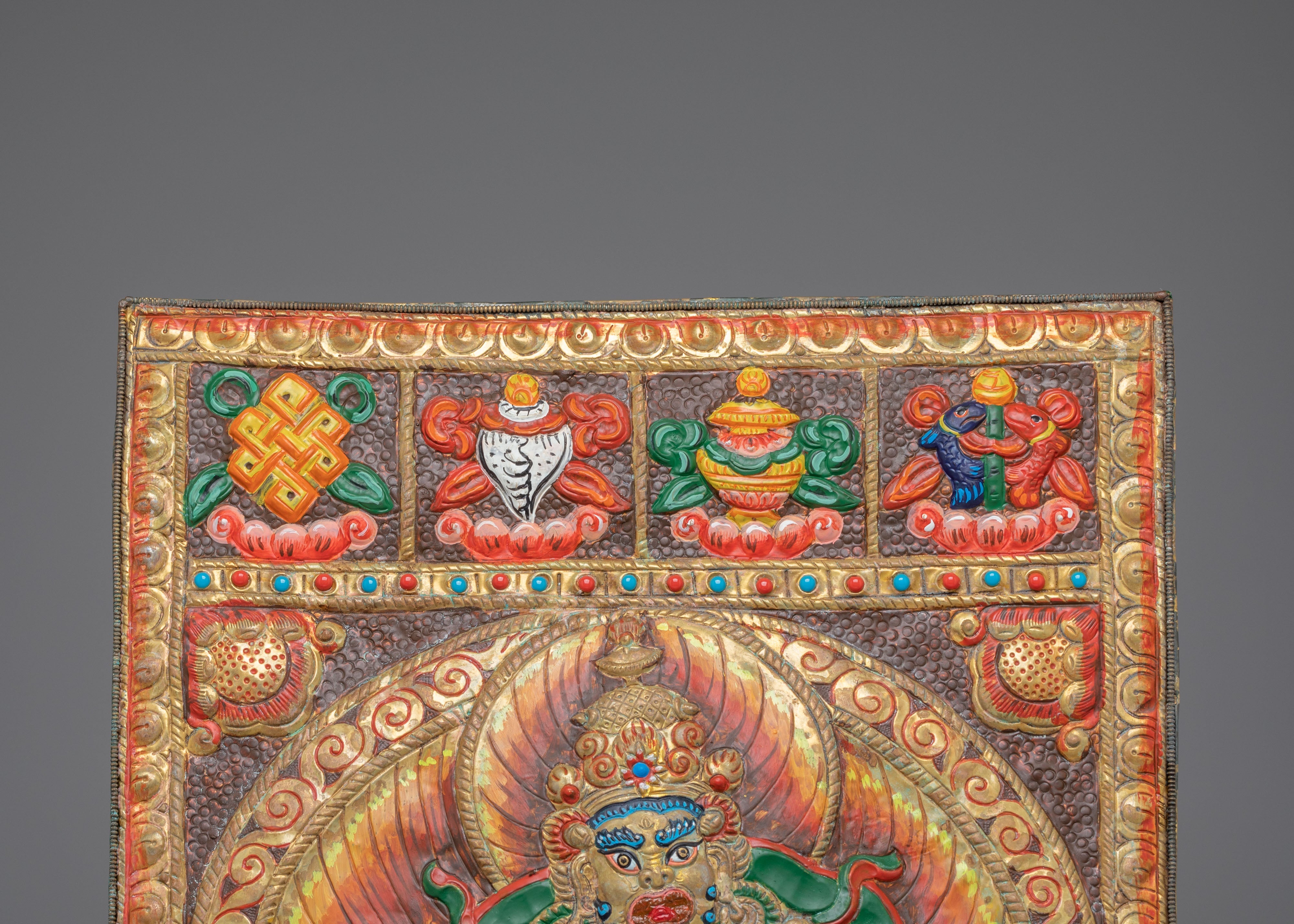 Traditional Dzambhala Wall Hanging | Sacred Artwork for Spiritual Home Decor