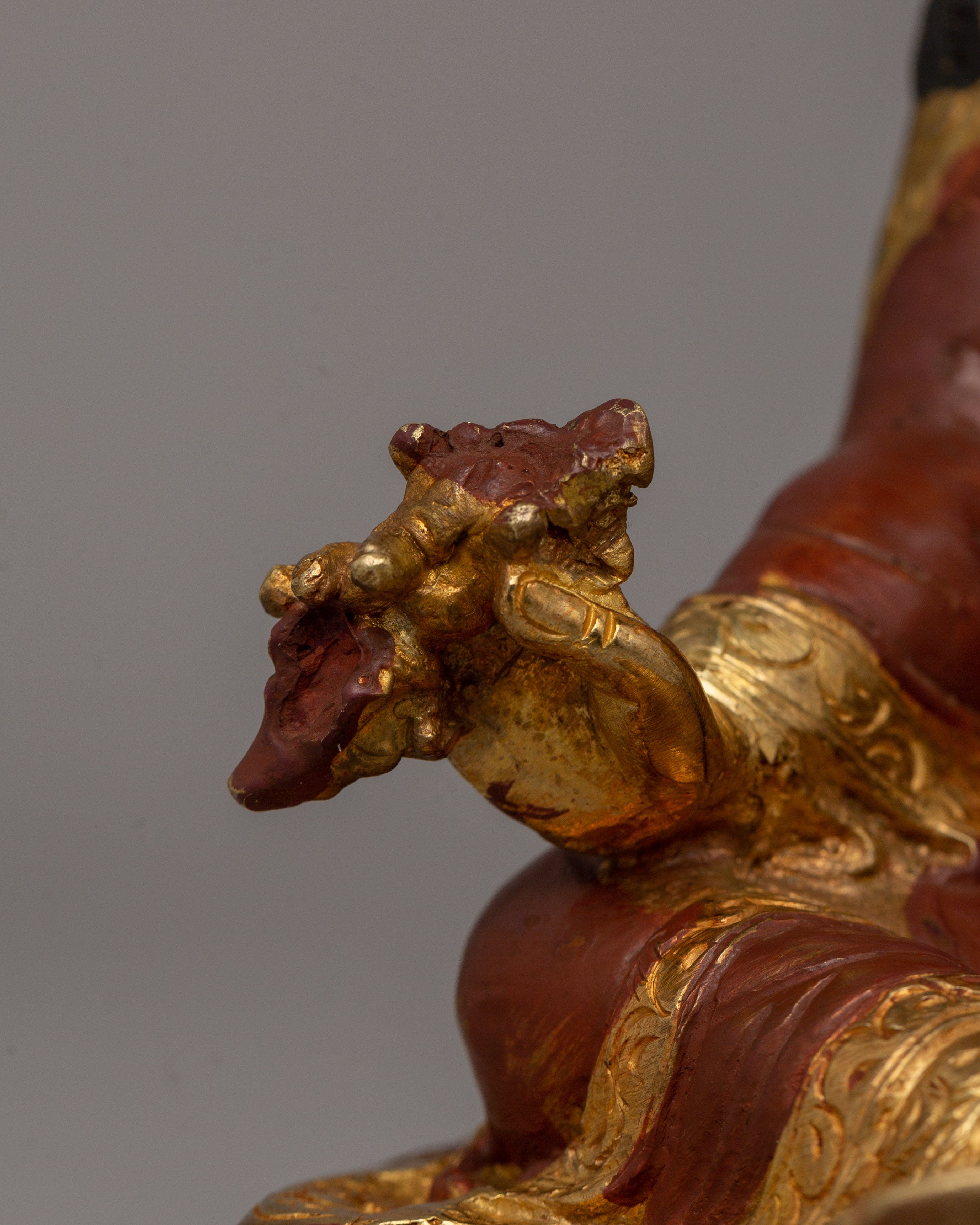 Tibetan Master Padmasambhava Statue | Sculpture for Spiritual Shrine & Altars