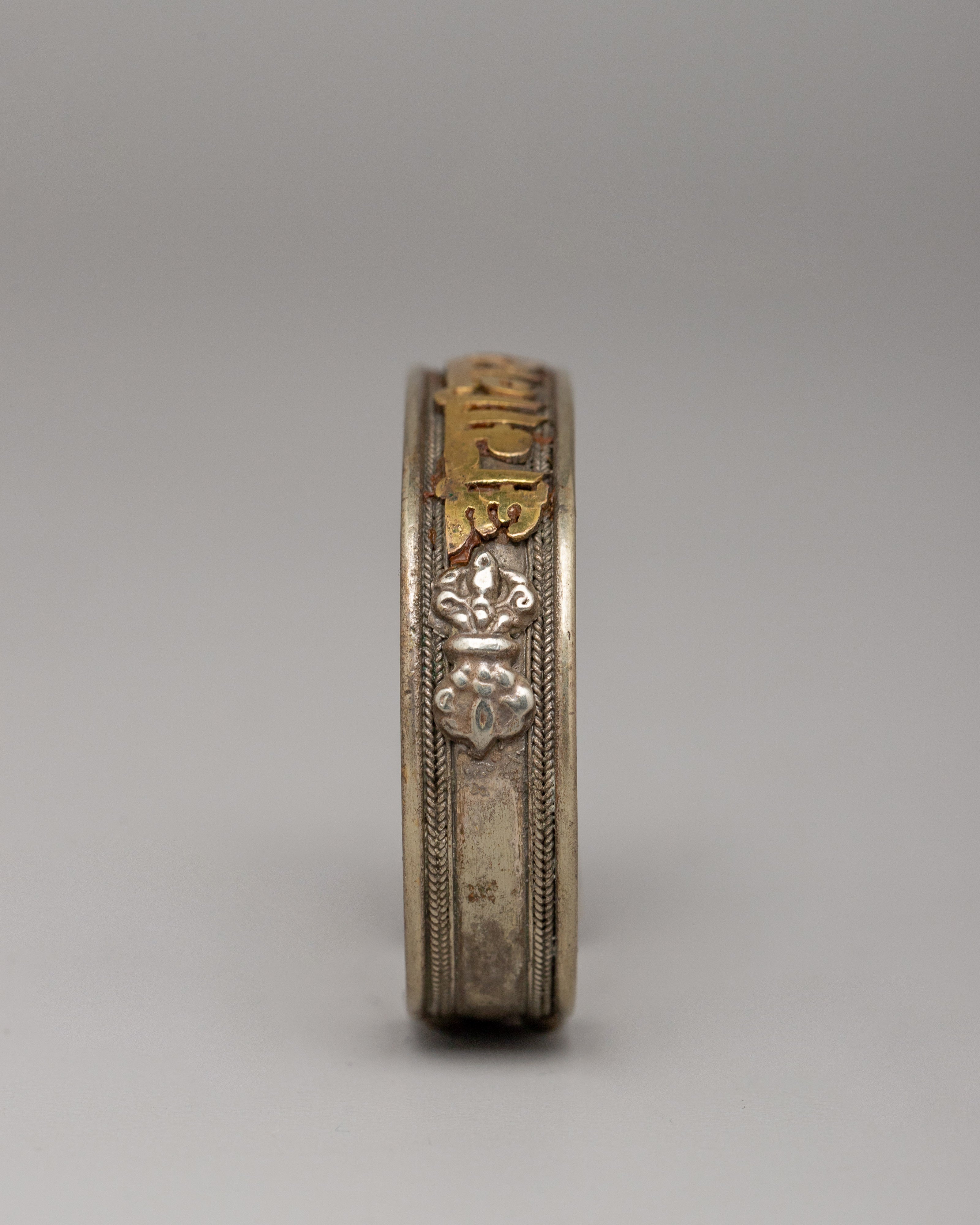 Handmade Cuff Bracelet with Mantra Engraving |Unique Spiritual Gift for Mindfulness and Balance