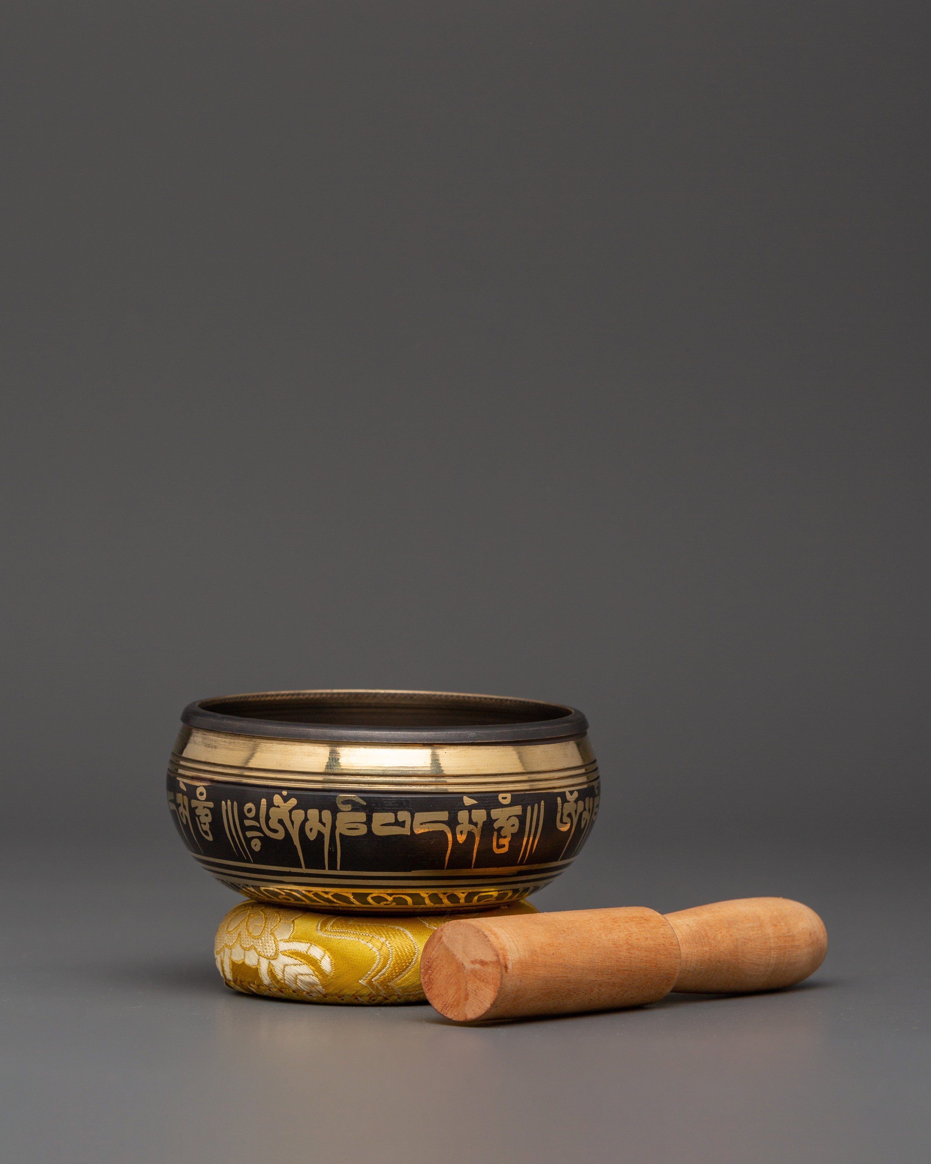Ceremonial Singing Bowl | Gold Plated Copper Meditation Bowl