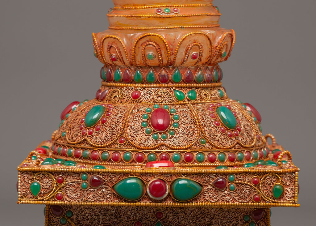 Handcrafted Stupa for Ritual Ceremonies | Symbol of Wisdom