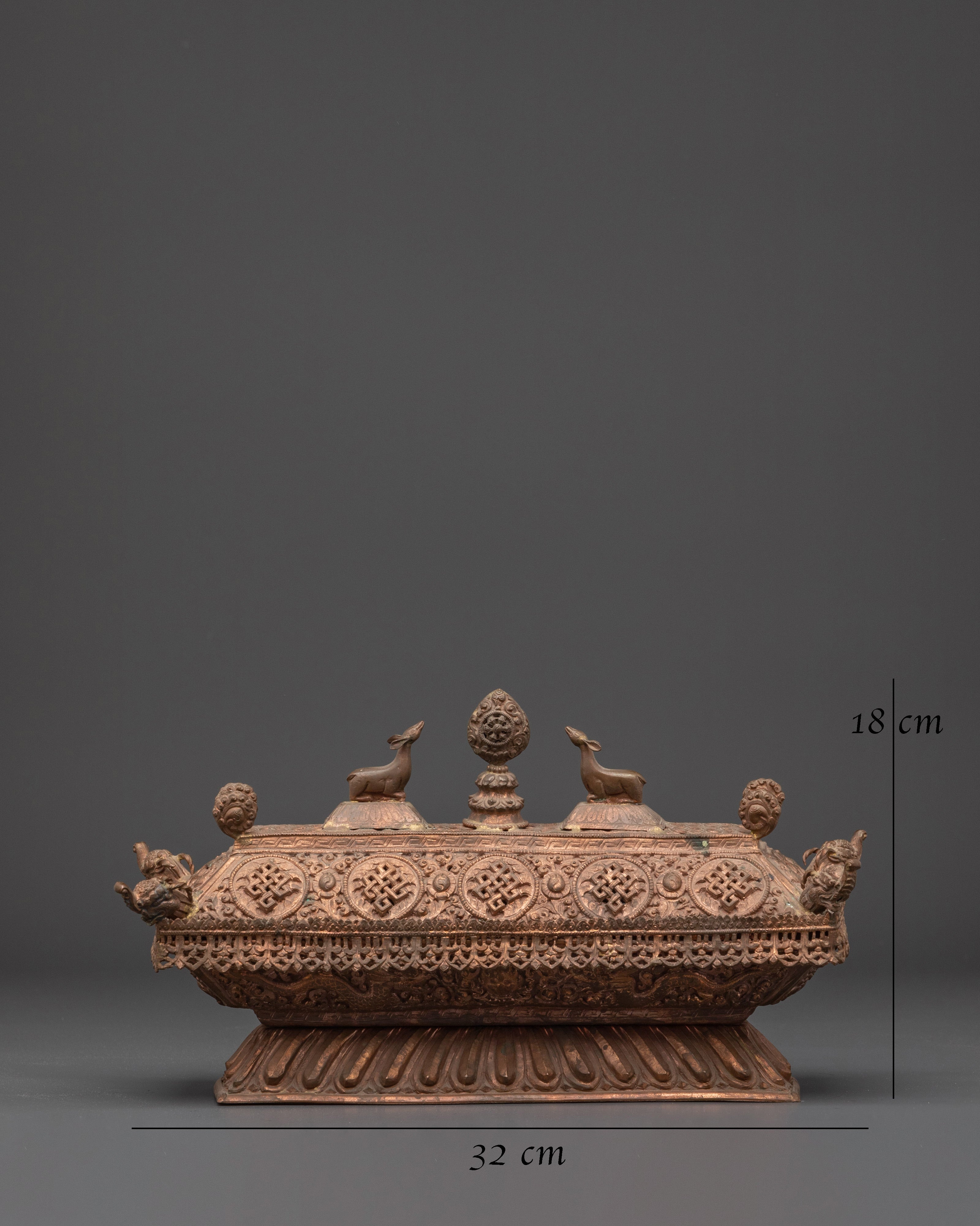 Tibetan Ritual Incense Burner | Handcrafted Copper Incense Burner for Sacred Ceremonies