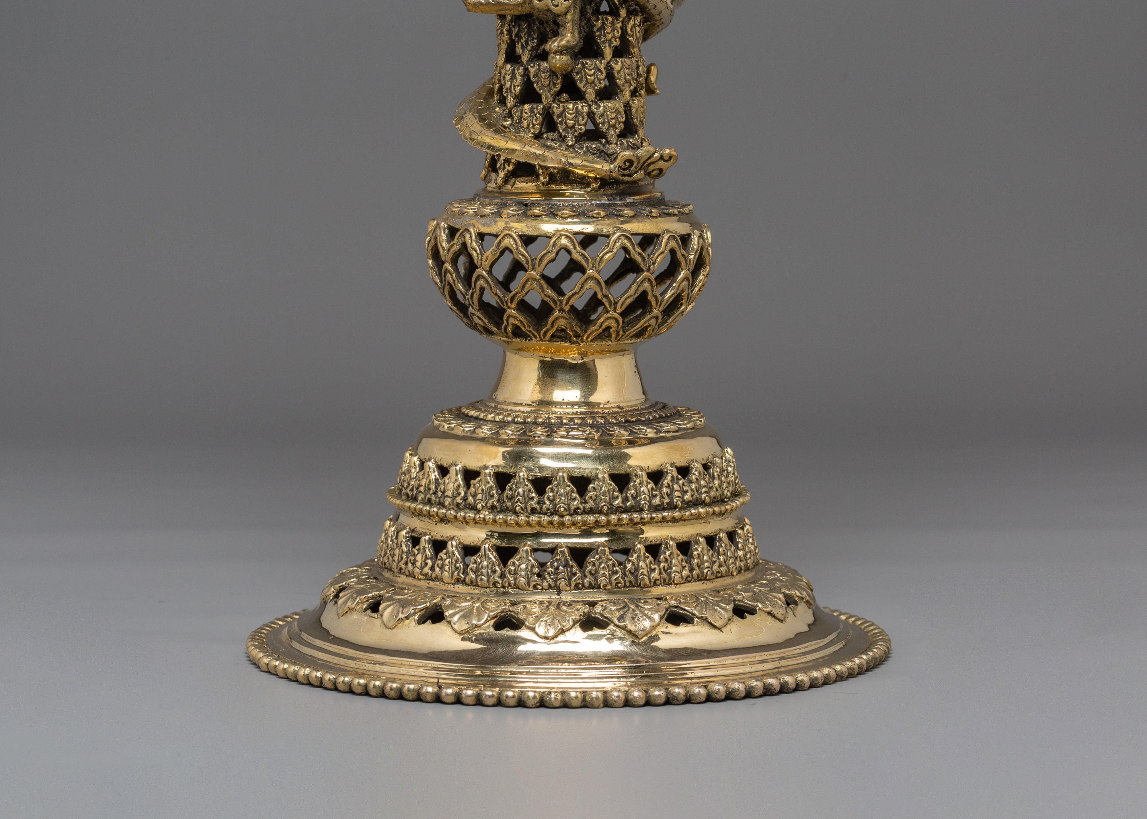 Handcrafted Panas of Ganesha and Kartikeya | Sacred Brass Oil Lamp Set