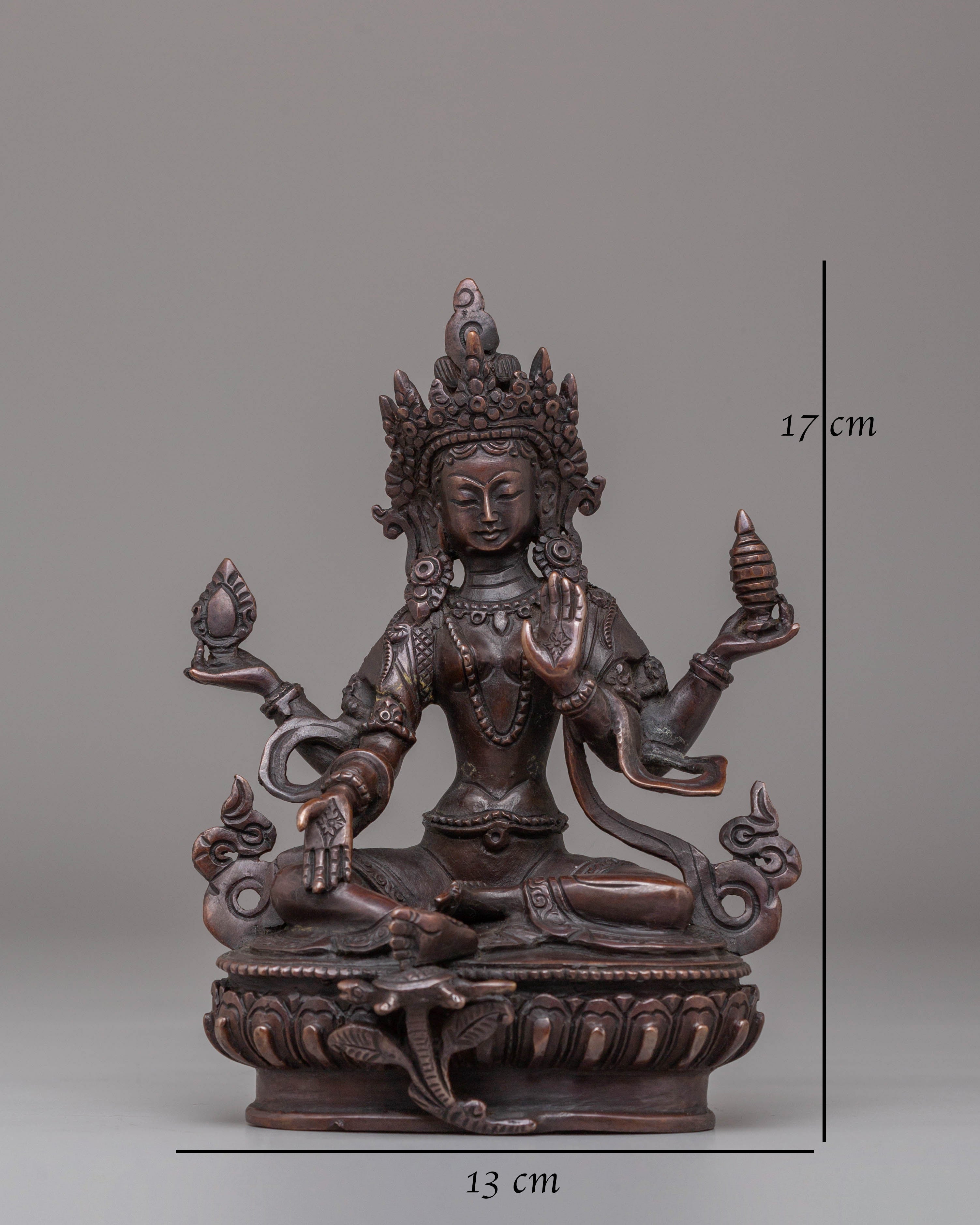 Handmade Wealth Deity Laxmi Statue | Hindu Goddess of Prosperity and Abundance