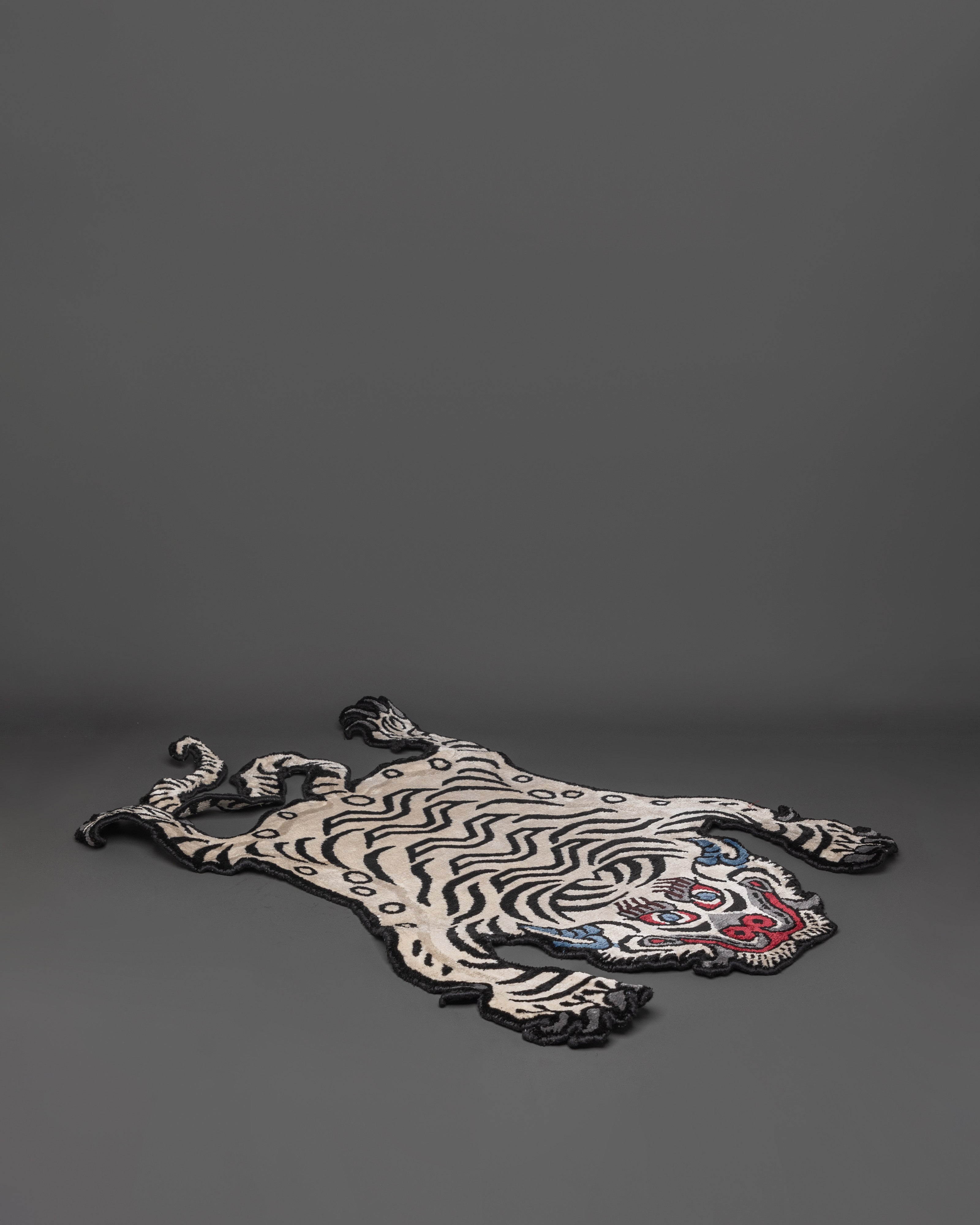 Hand Knotted White Tiger Rug | Stylish Home Decor