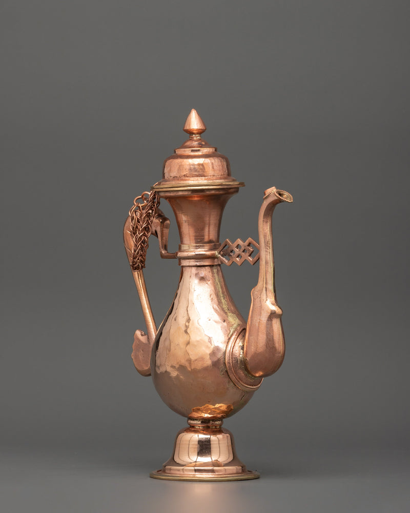 Buddhist Copper Ceremonial Ewer | Sacred Ritual Vessel