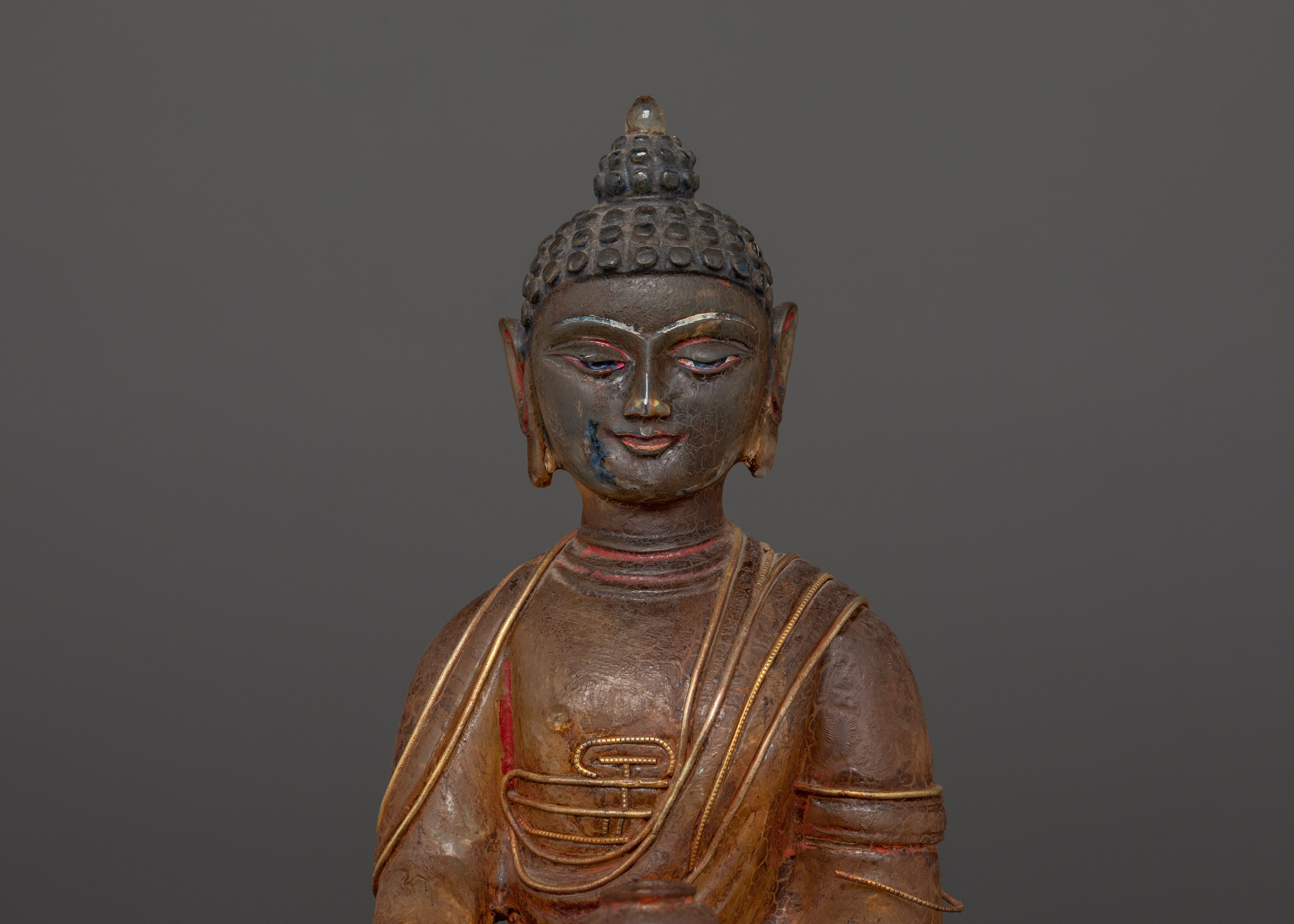 Shakyamuni Buddha The Enlightened One | Gold-Plated Crystal Statue