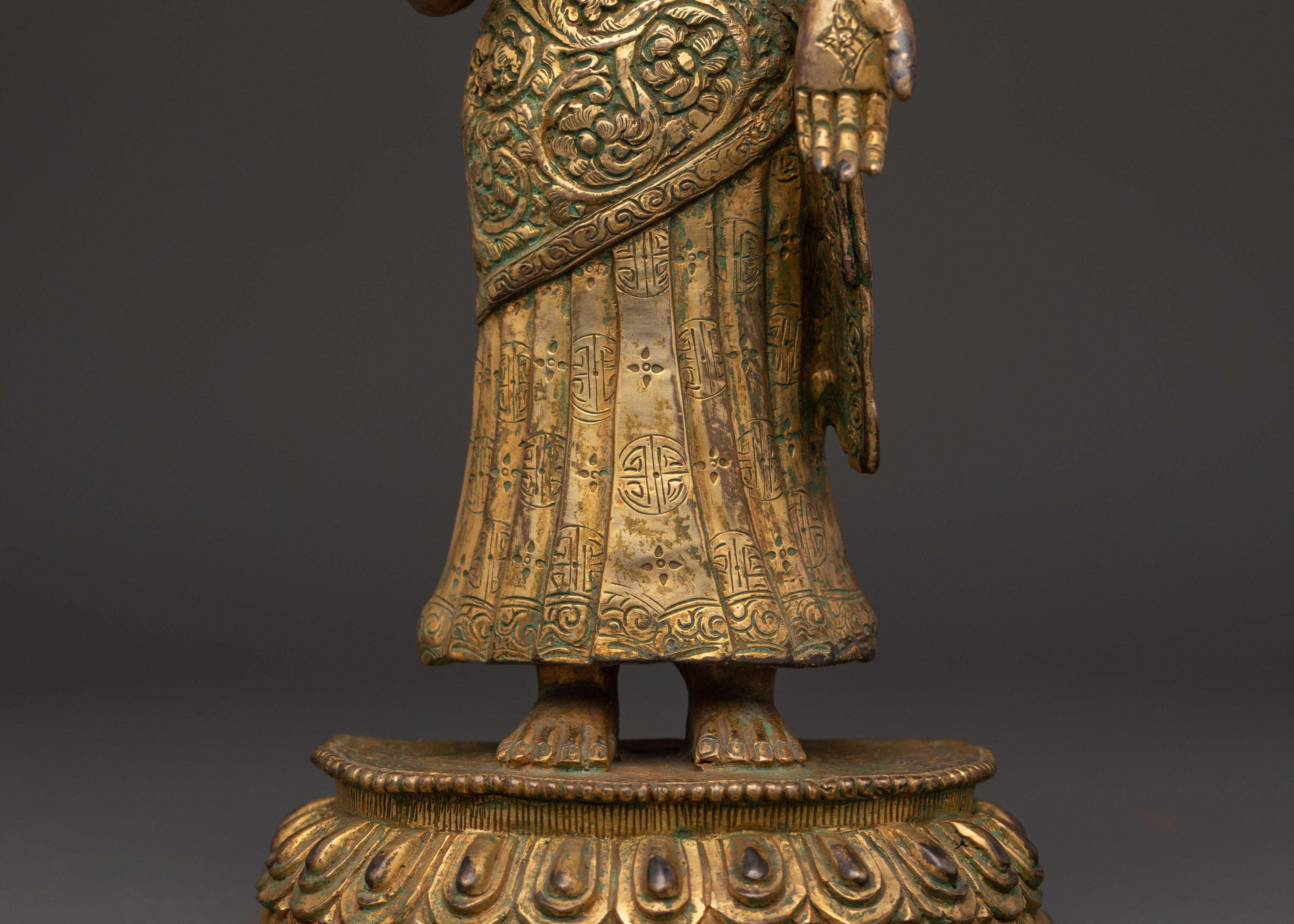 Handcrafted Dipankara Buddha Statue | For Meditation Spaces & Spiritual Interiors