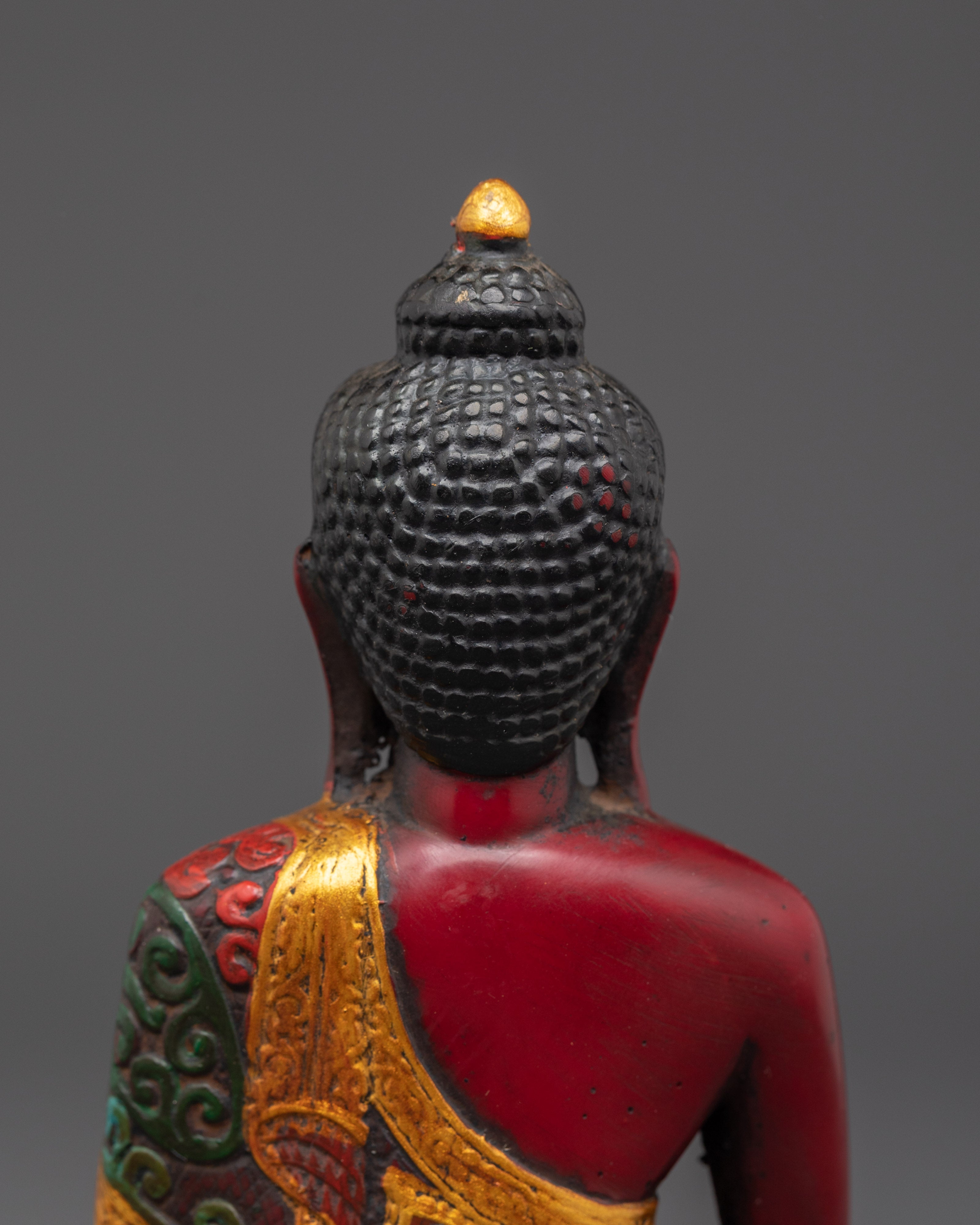 Tibetan Shakyamuni Buddha Sculpture | Handcrafted Ceramic Buddha Statue