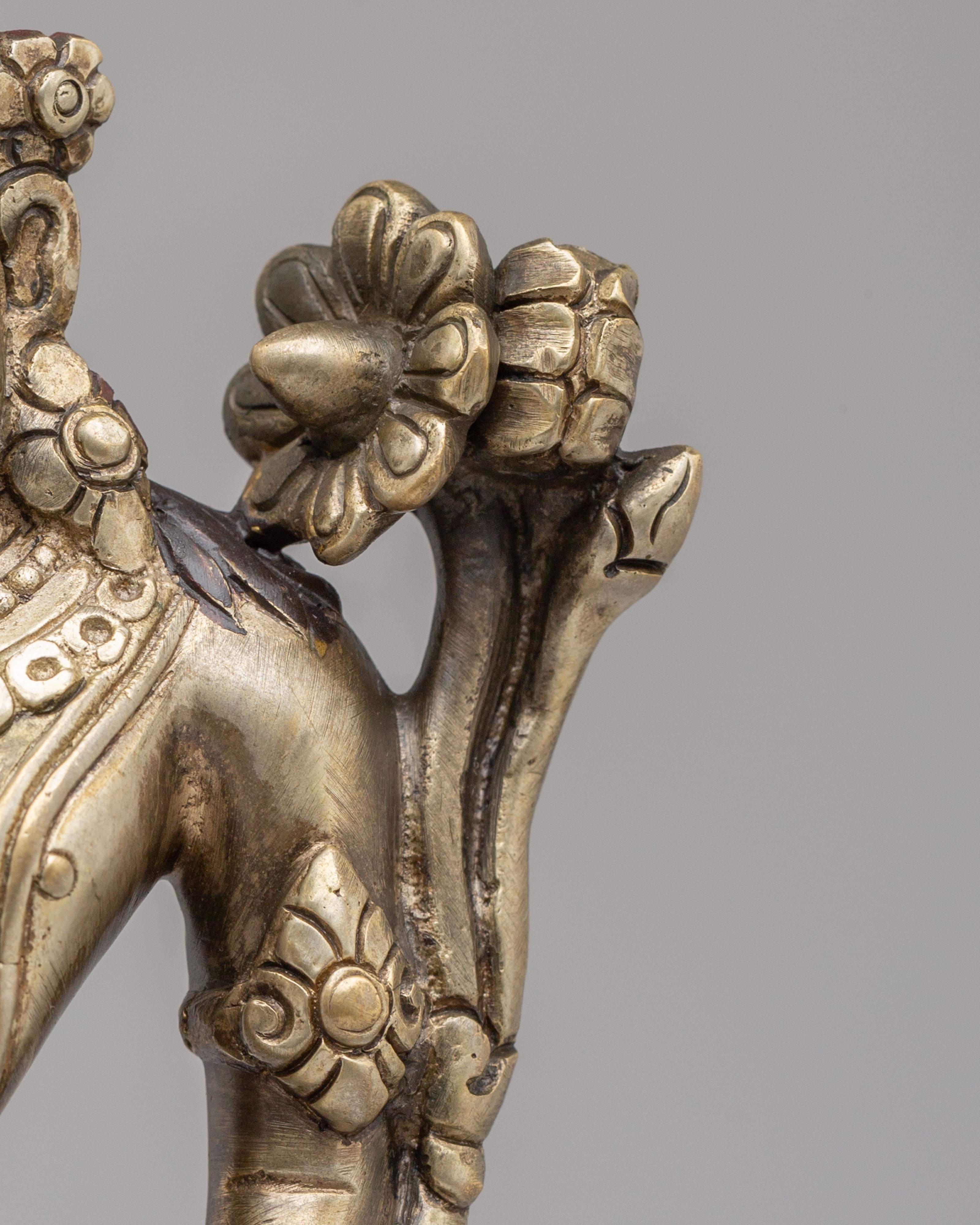 Handcrafted Tibetan Padmapani Statue | Meditation and Altar Decor