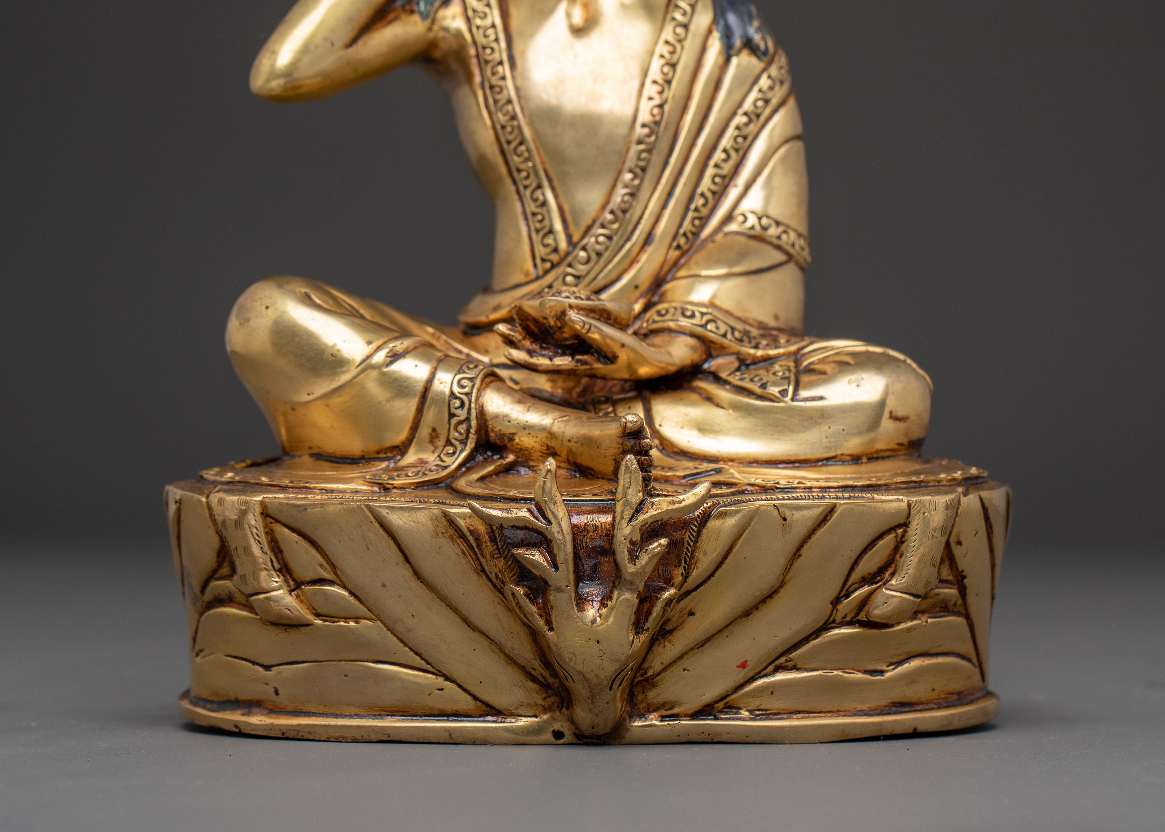 Sacred Golden Statue of Milarepa | Path to Enlightenment
