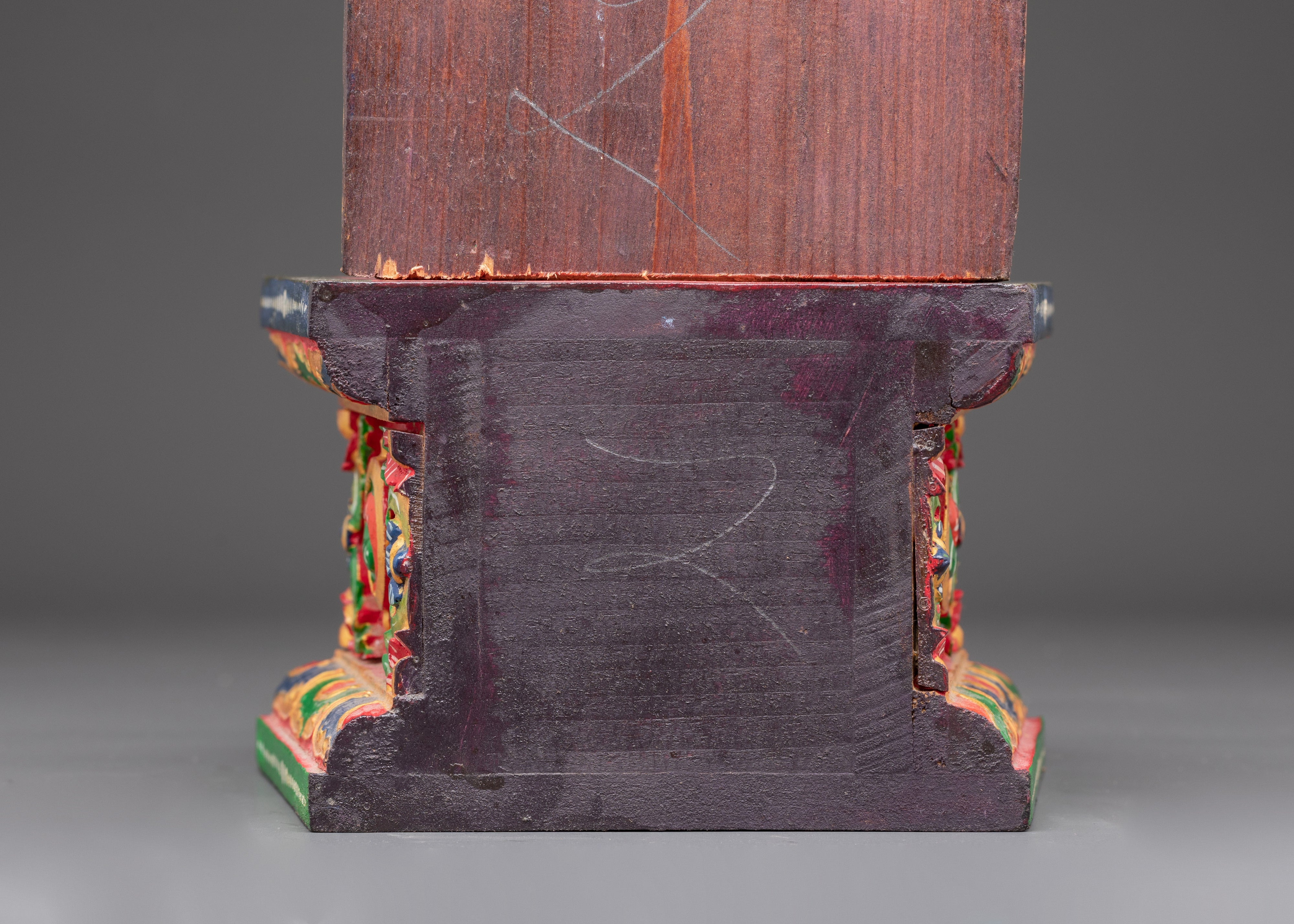 Handmade Traditional Buddhist Shrine Throne | Hand-Painted Tibetan Altar