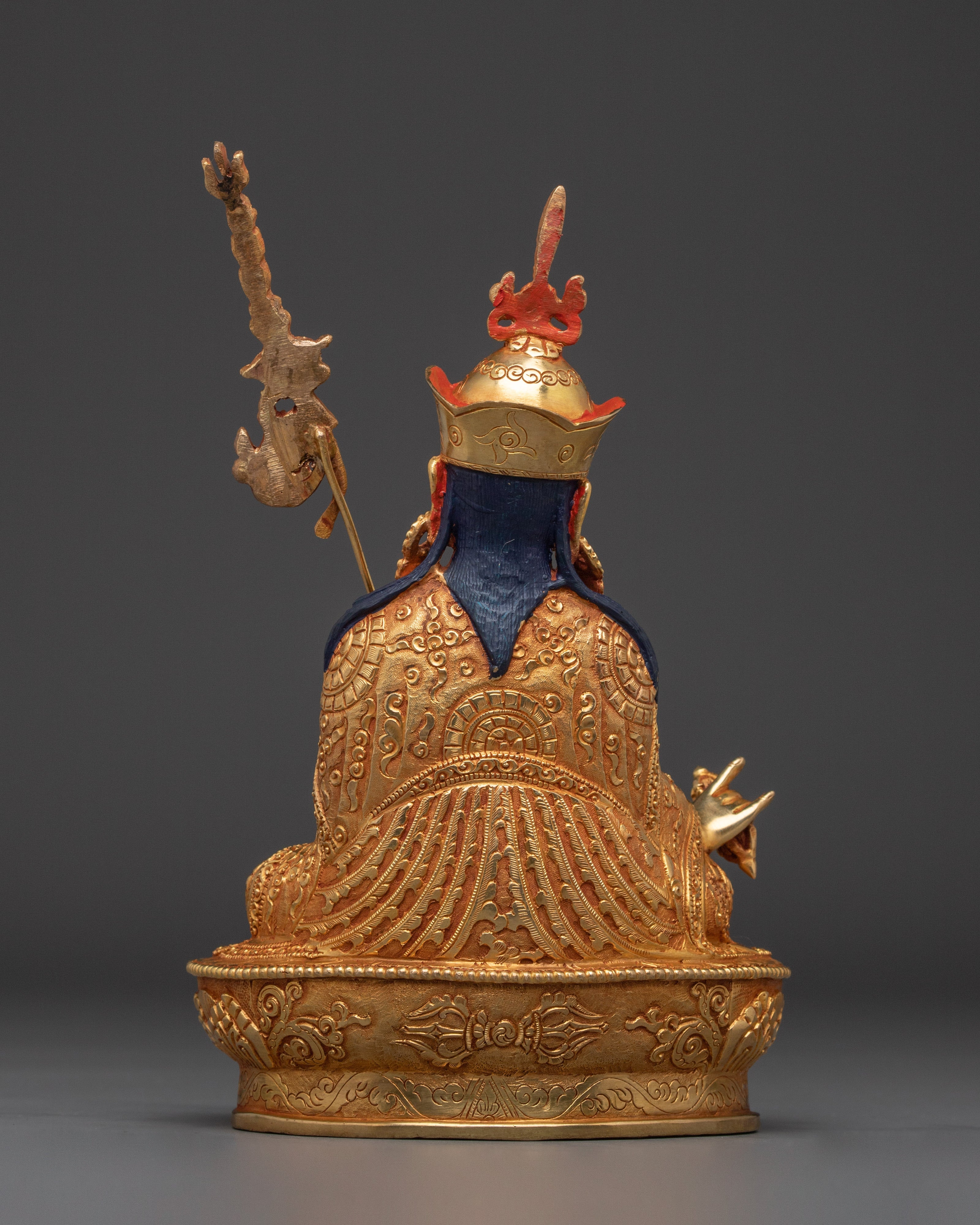 Handmade Statue of Guru Rinpoche With Khatvanga | Also known as Padmasambhava