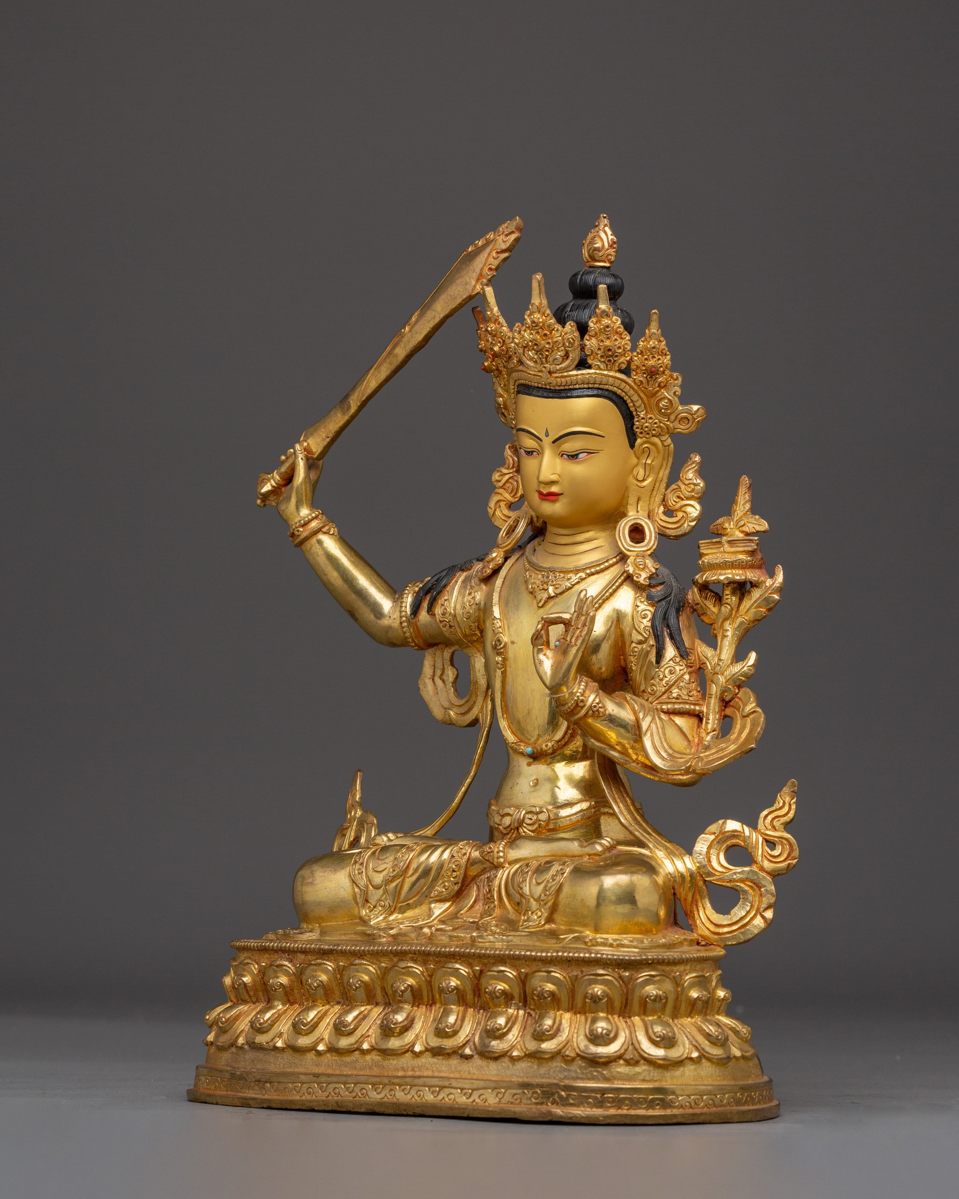 Meditation Deity Manjushri Statue | Symbol of Knowledge and Clarity