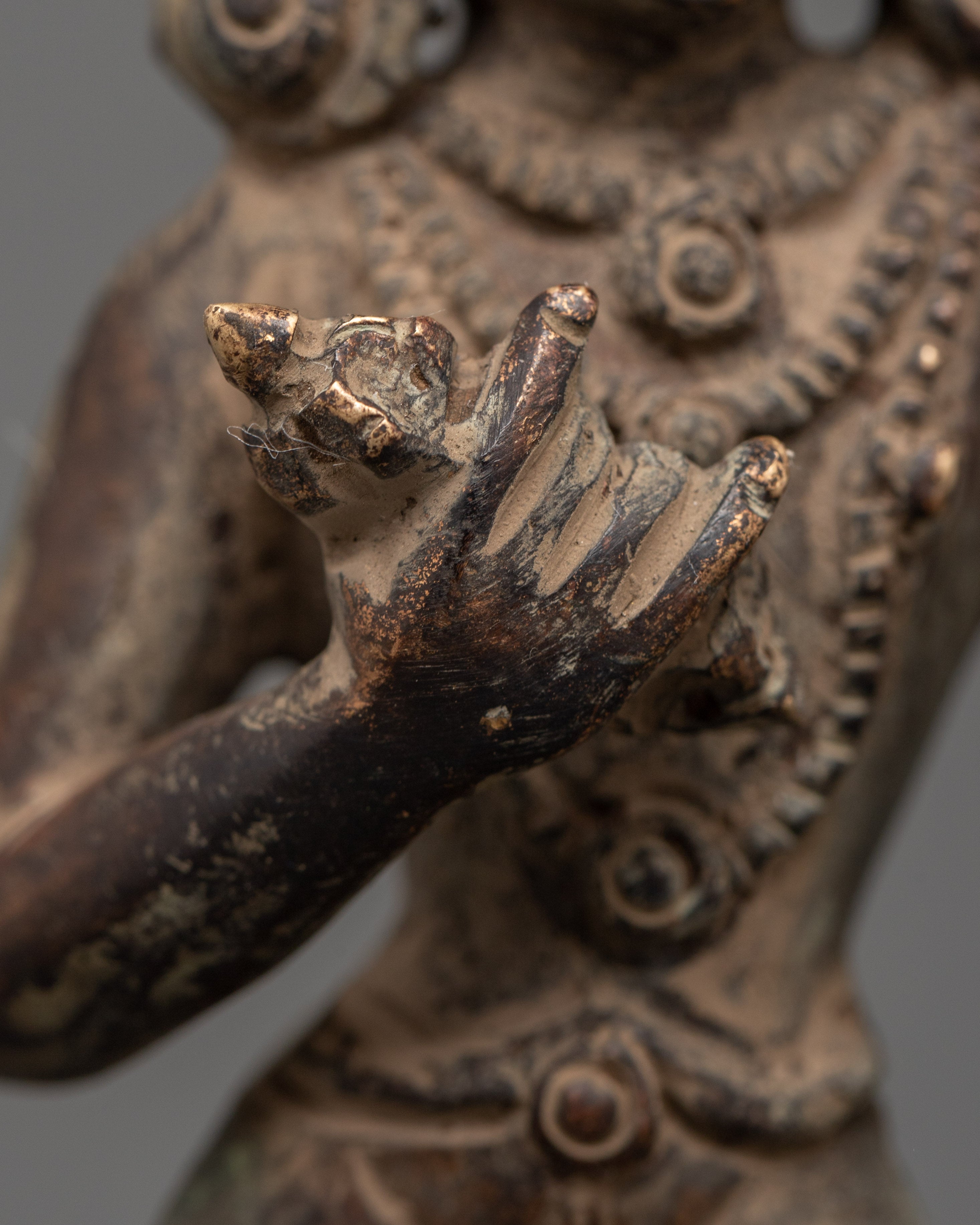 Vajrasattva Statue in Antique Copper Finish | Tibetan Deity of Purification