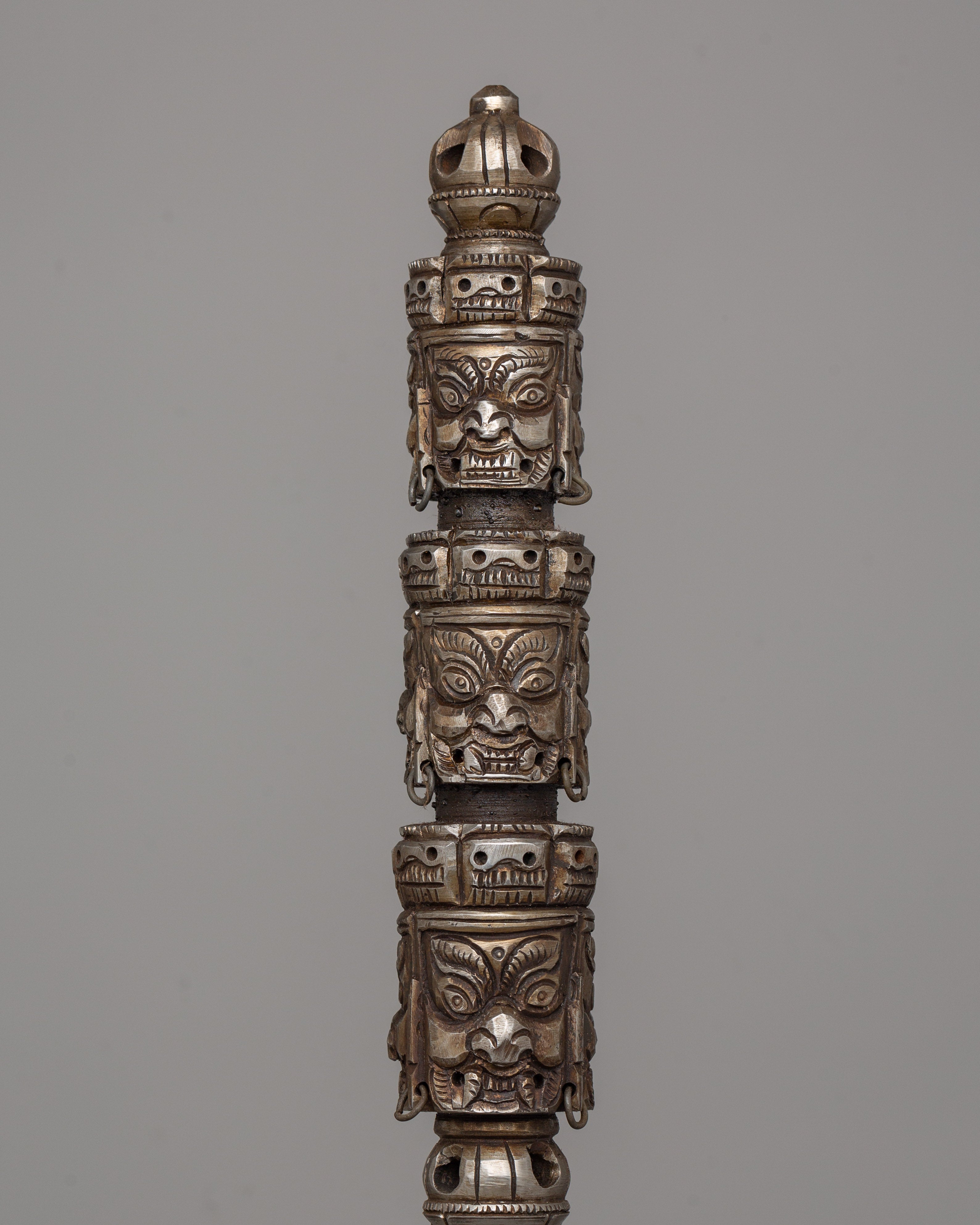 Multi Faced Iron Kila | Traditional Tibetan Tool for Energy Balancing and Rituals