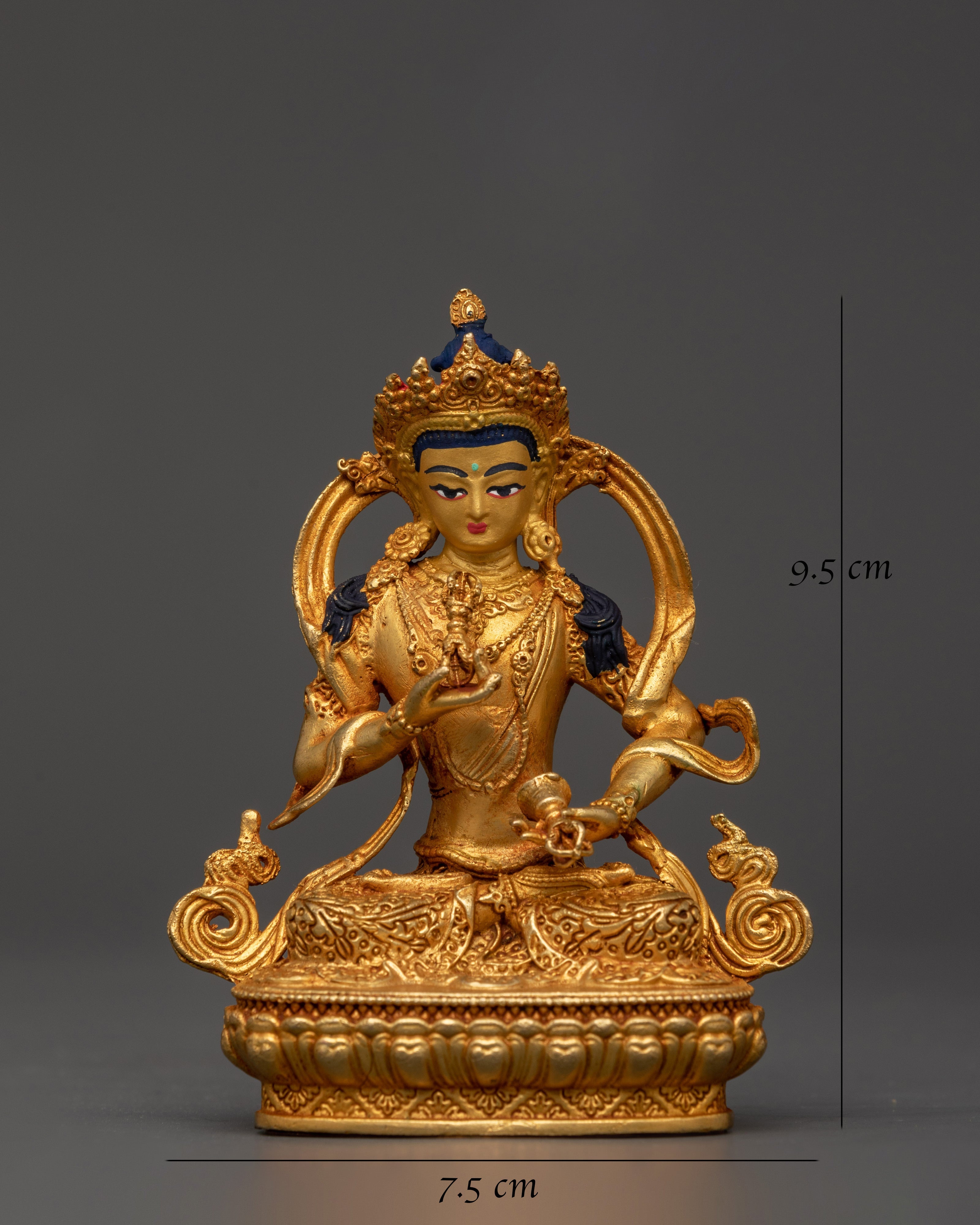 Divine Vajrasattva Statue with Vajra | Tibetan Buddha Healing Sculpture