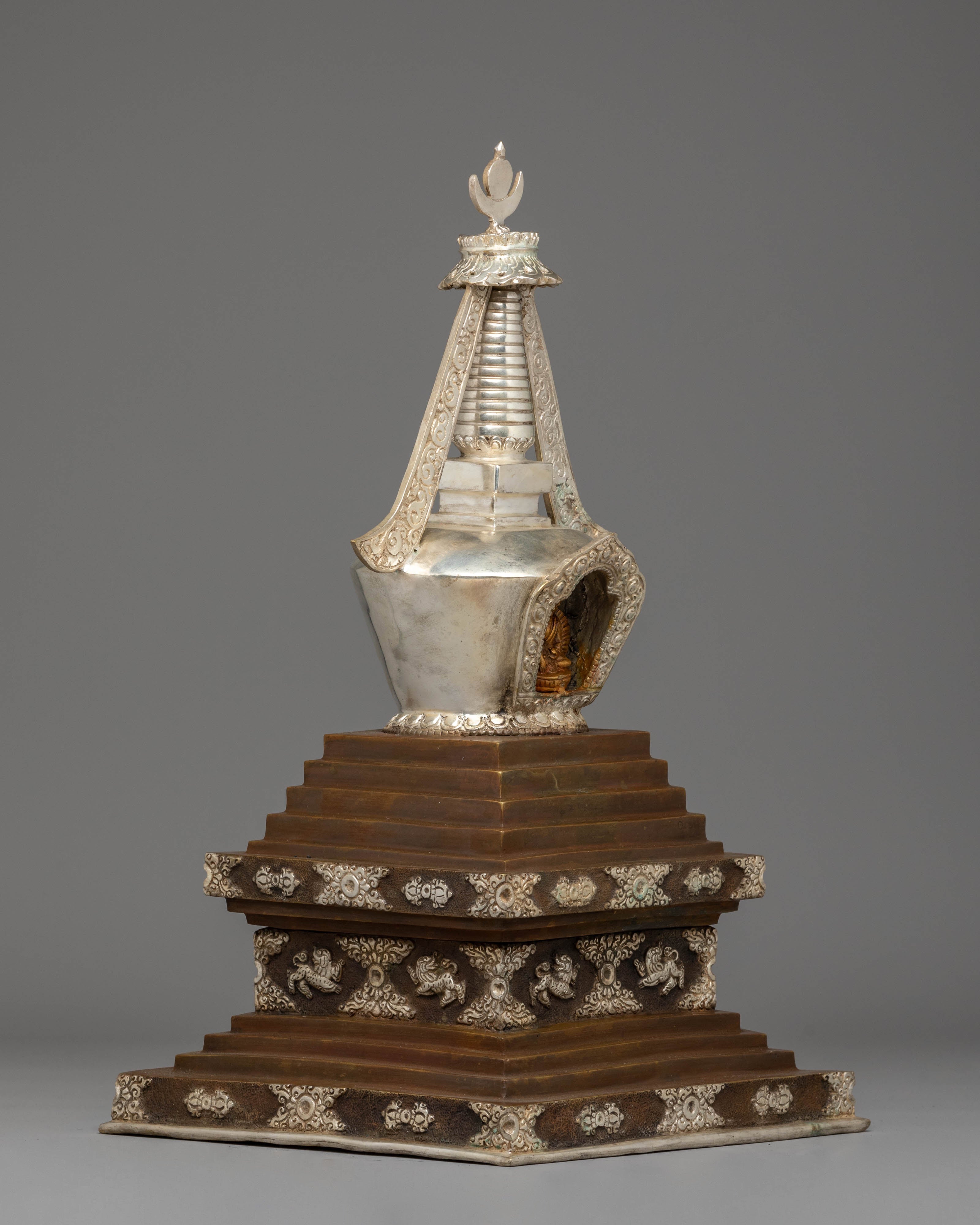 Handmade Buddhist Enlightenment Symbol Stupa | Tibetan Stupa Art