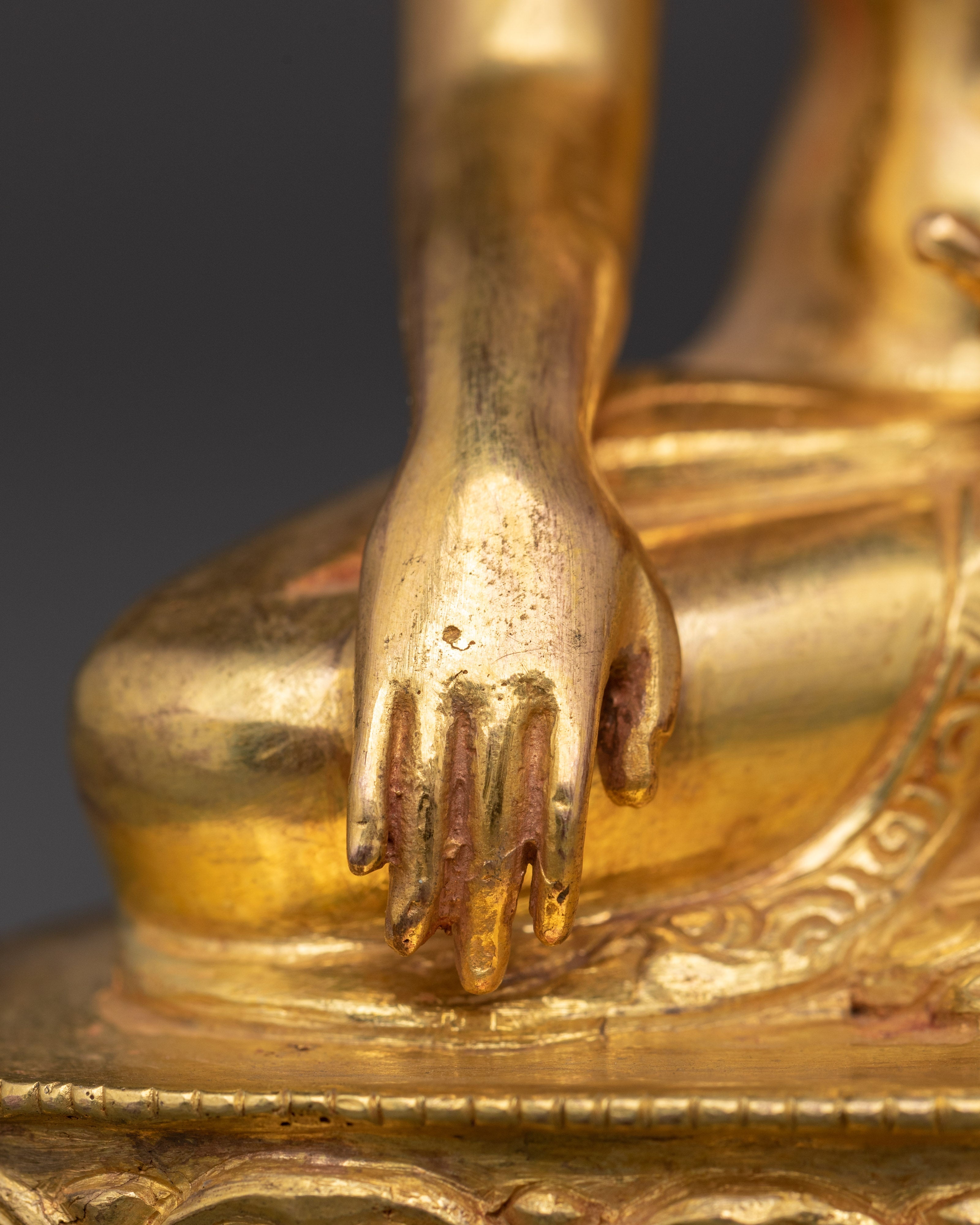 Gold-Plated Copper Shakyamuni Buddha | For Home Altar Decor