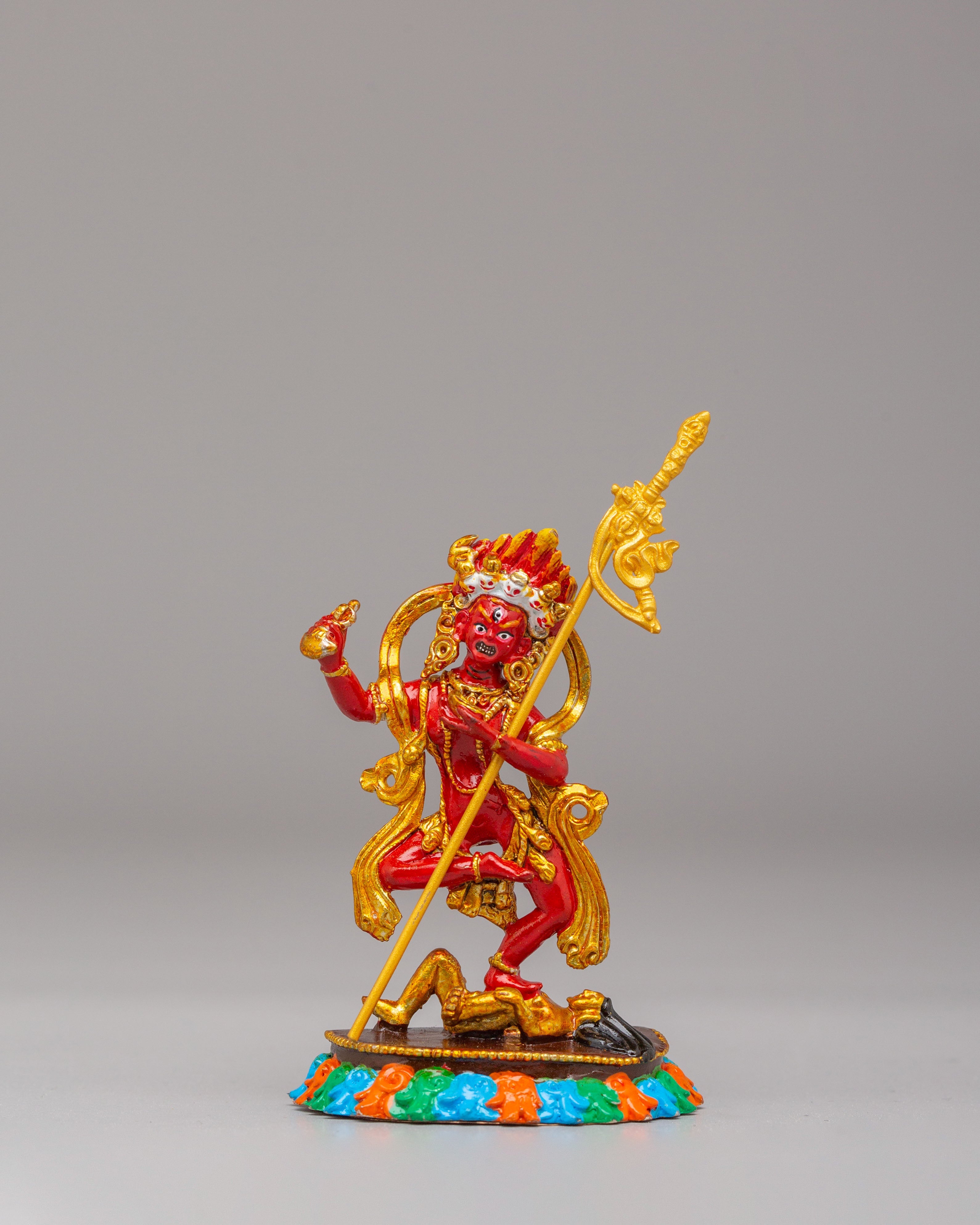 Sacred Dorje Phagmo Tantric Deity Statue | Hand Painted Vajravarahi Buddhist Goddess