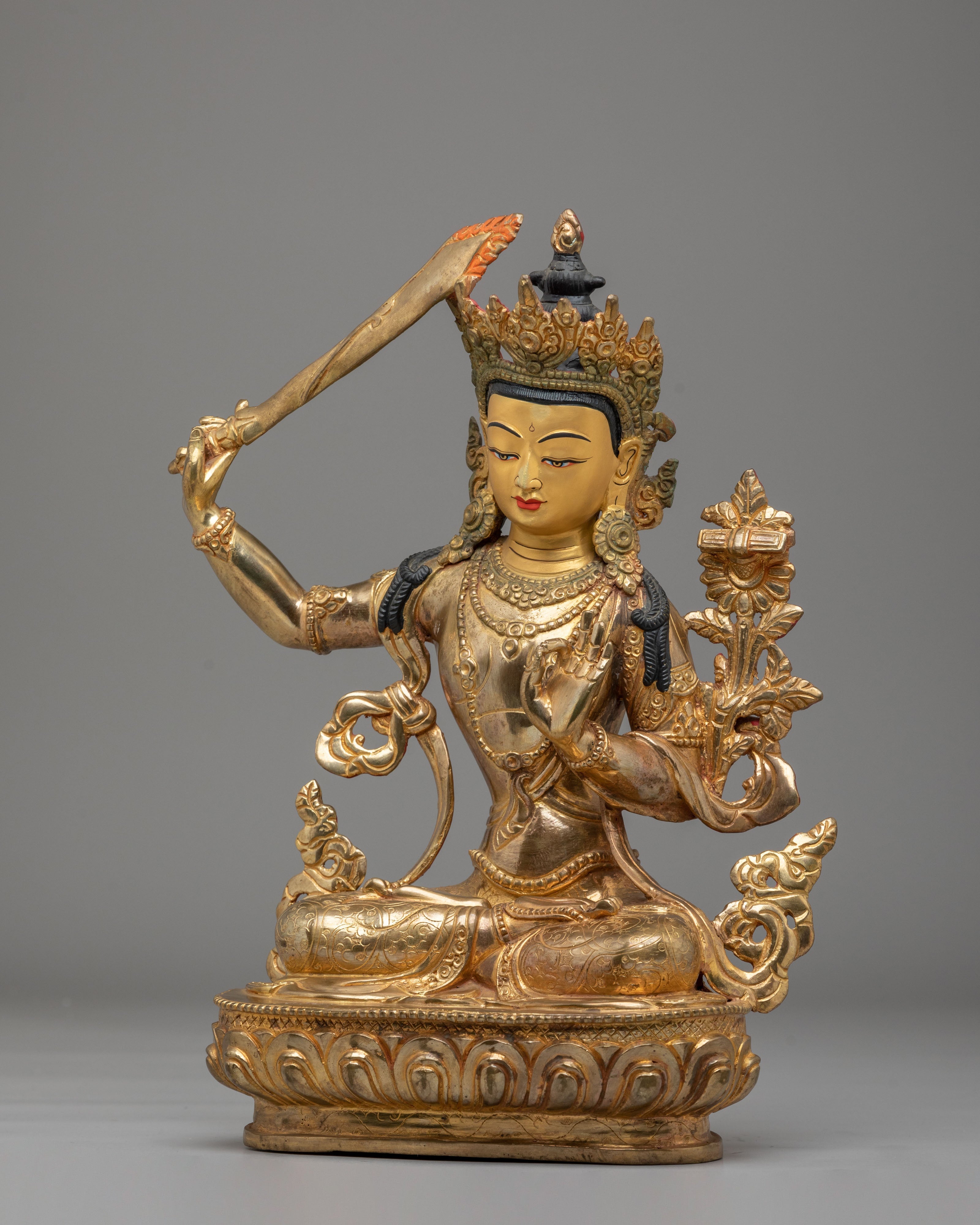 Manjushri Statue Of Power And Wisdom | Symbolizing Knowledge