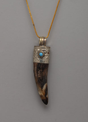 Ethically Sourced Goat Horn Pendant 