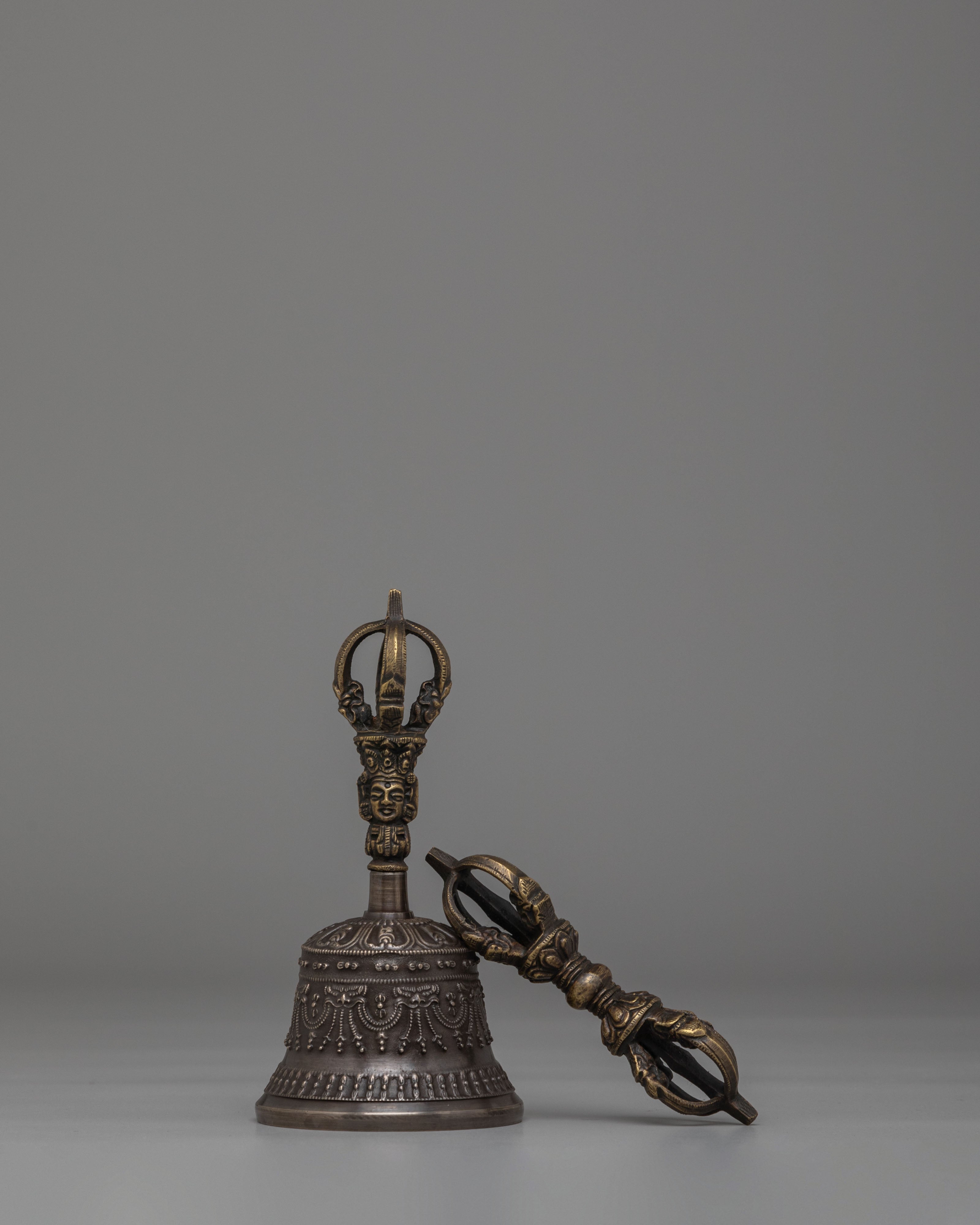 Handmade Vajra and Bell Set | Tibetan Ritual Tools for Spiritual Practice