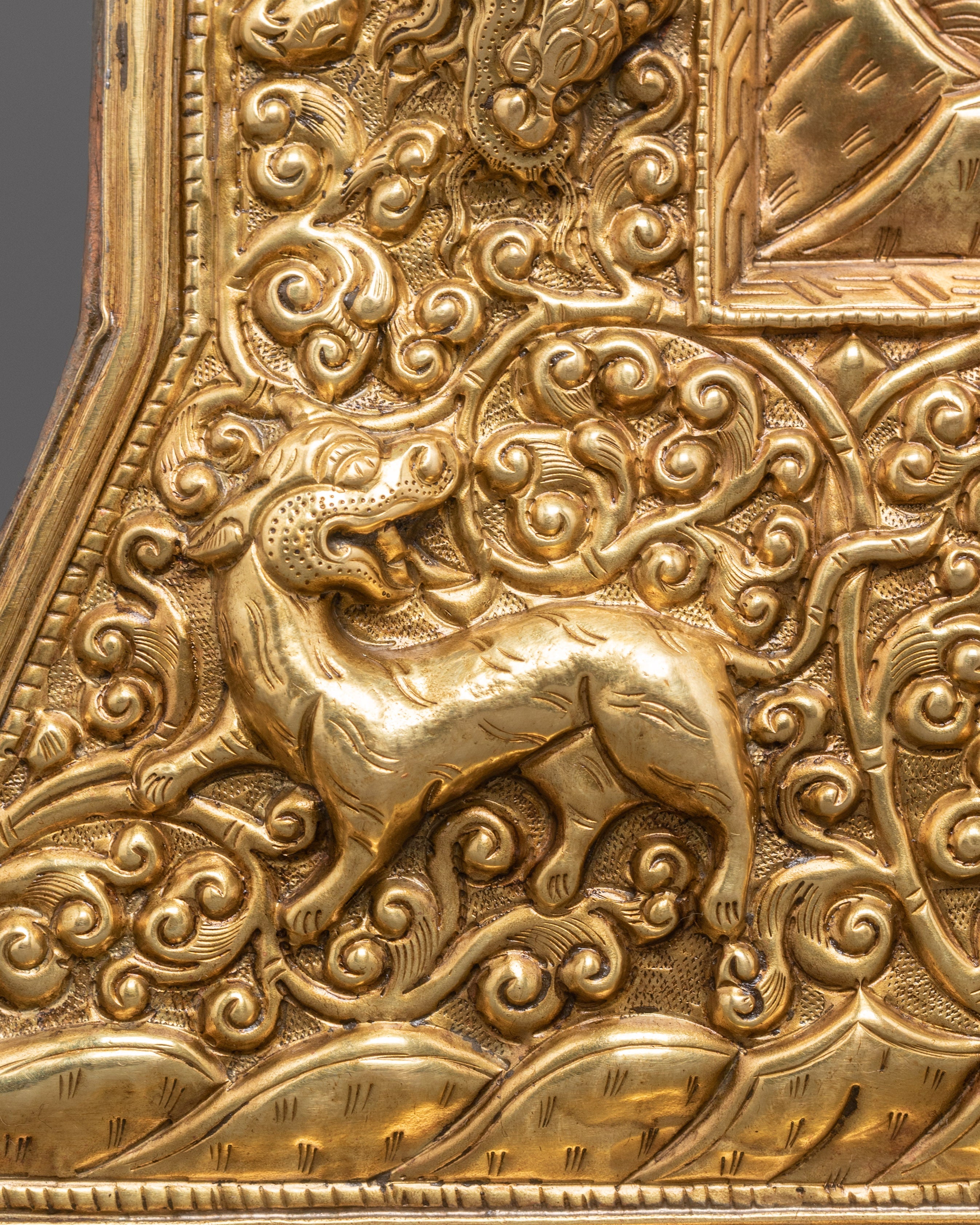 Spiritual Tibetan Buddhist Wall Hanging | Sacred Brass Vajra Symbol Wall Art