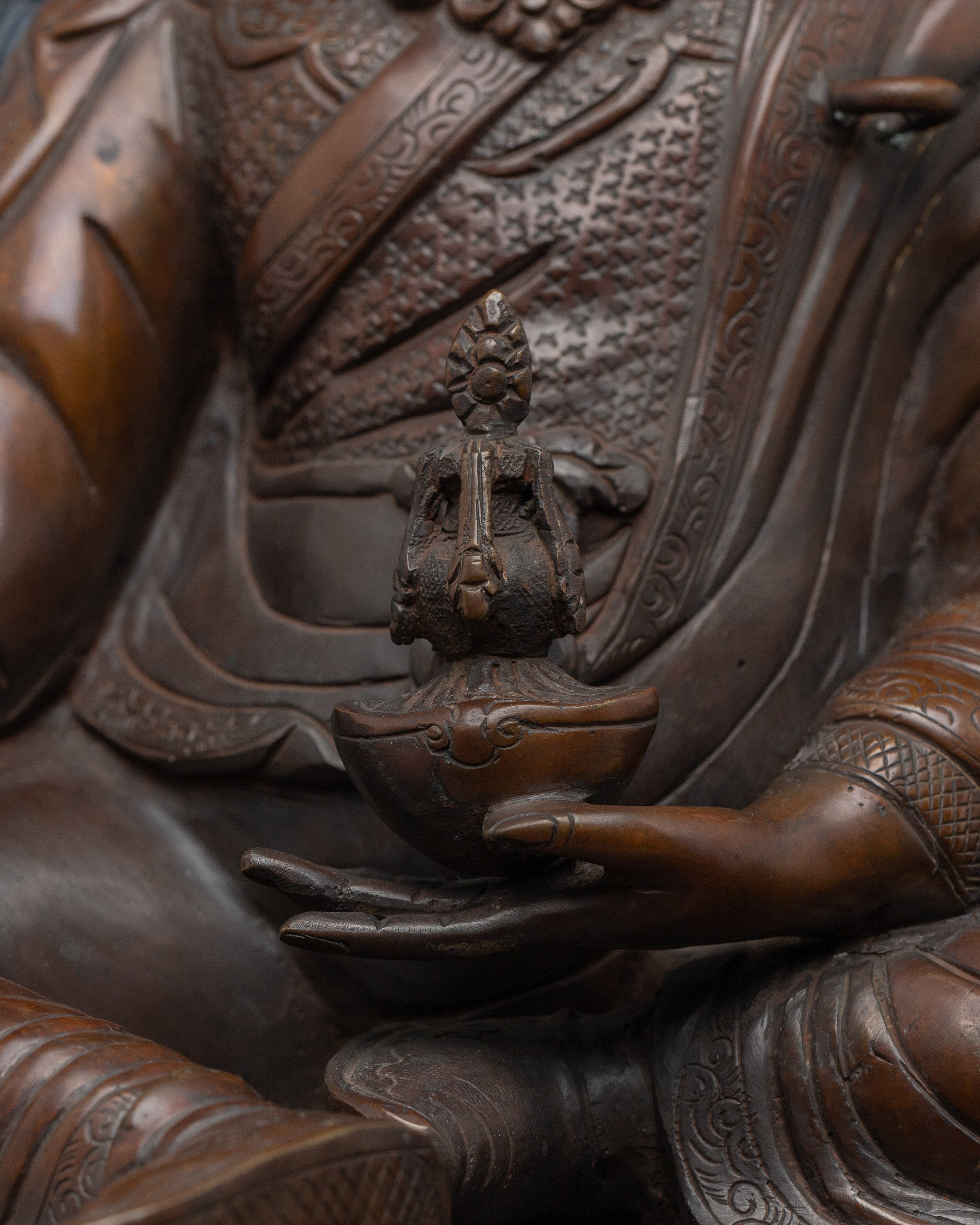 Enlightened Master Guru Rinpoche Statue | Padmasambhava Tibetan Tantric Master