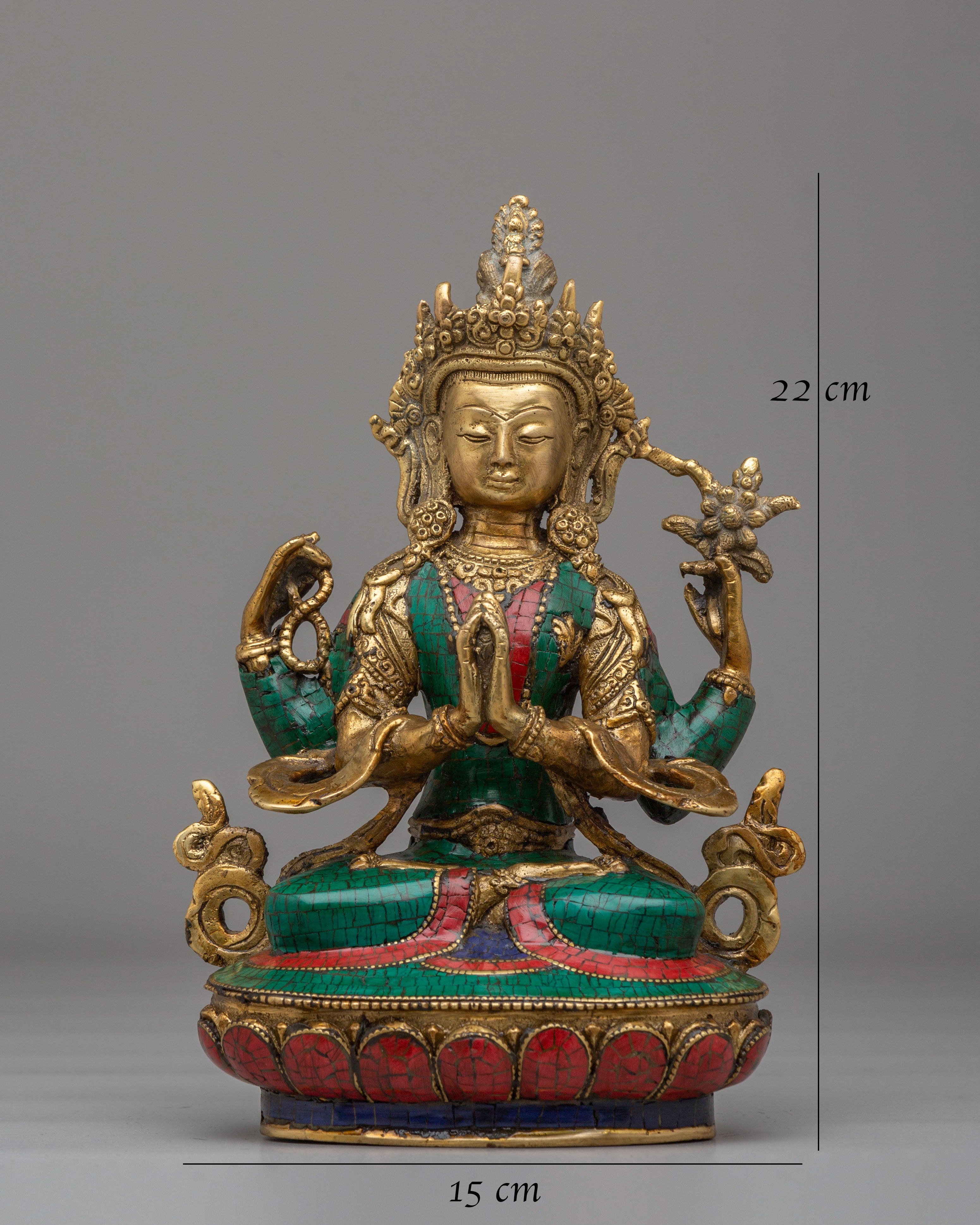 Traditional Chenrezig Statue | Tibetan Avalokiteshvara Statue