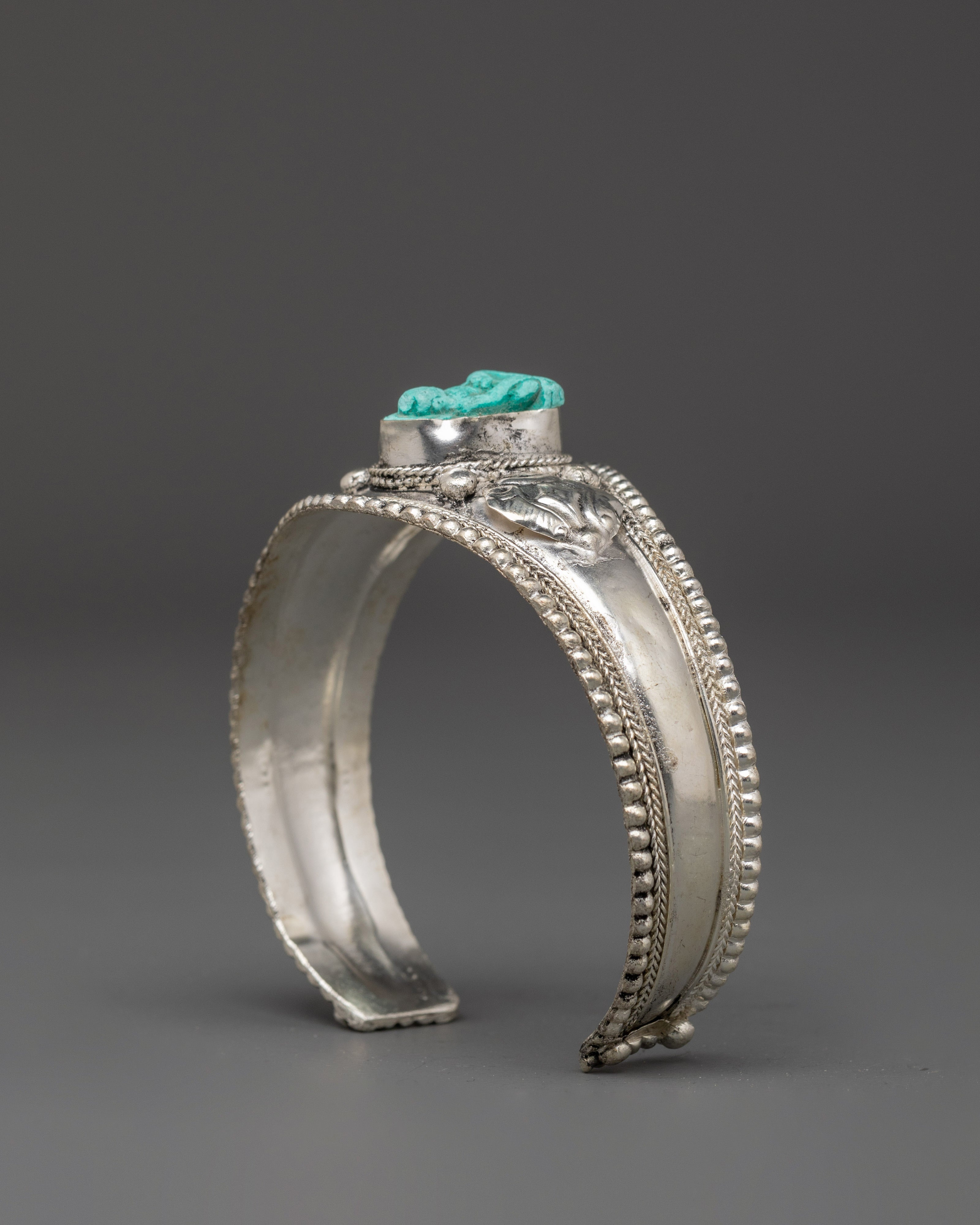 Tibetan spiritual Jewelry |  Turquoise Cuff Bracelet for Healing