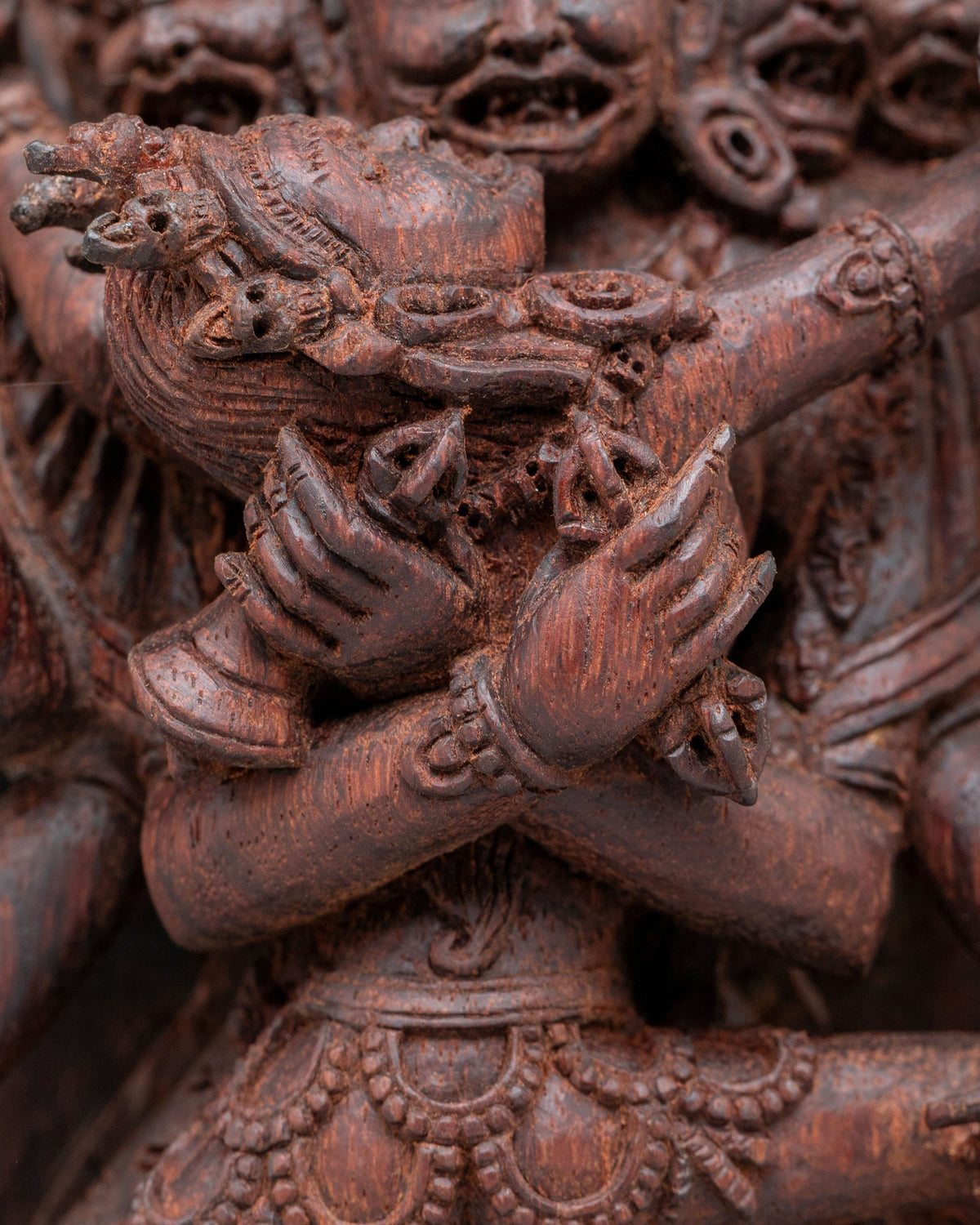 Traditional Chakrasamvara Sculpture | Handcrafted Wooden Artwork