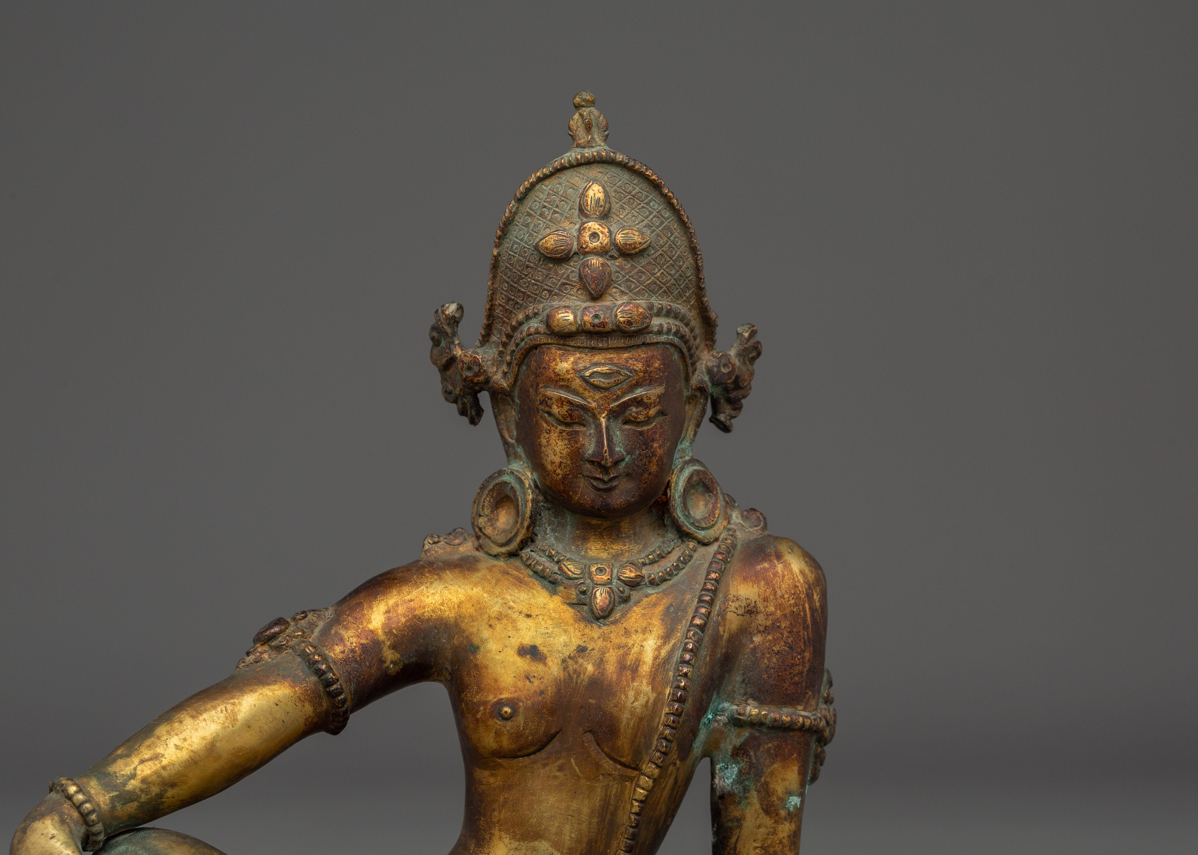 Lokeshwor Statue with Antique Finish | Guardian of Compassion and Peace