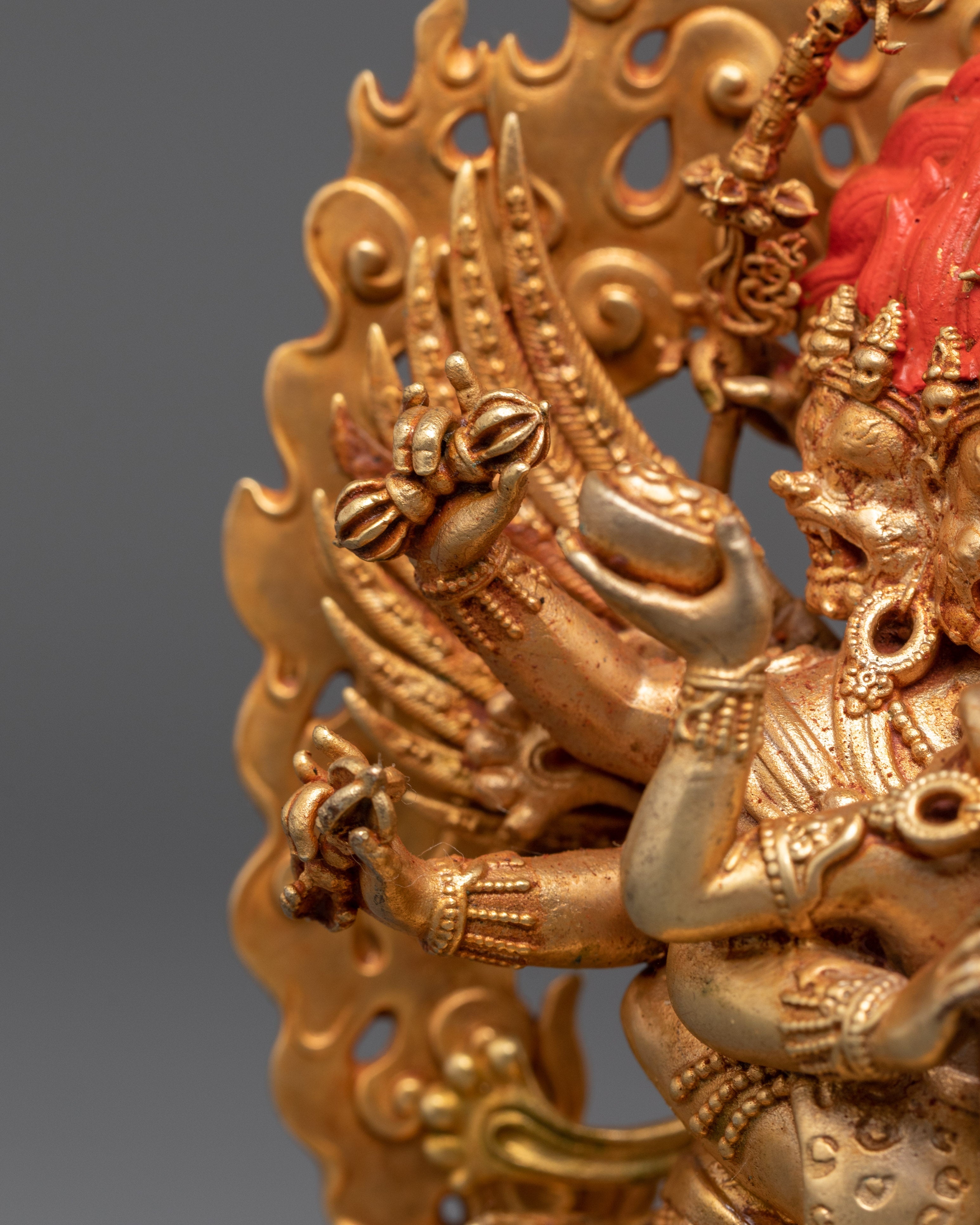 Tibetan Buddhist Vajrakilaya with Consort Sculpture | A Sacred Protector Deity