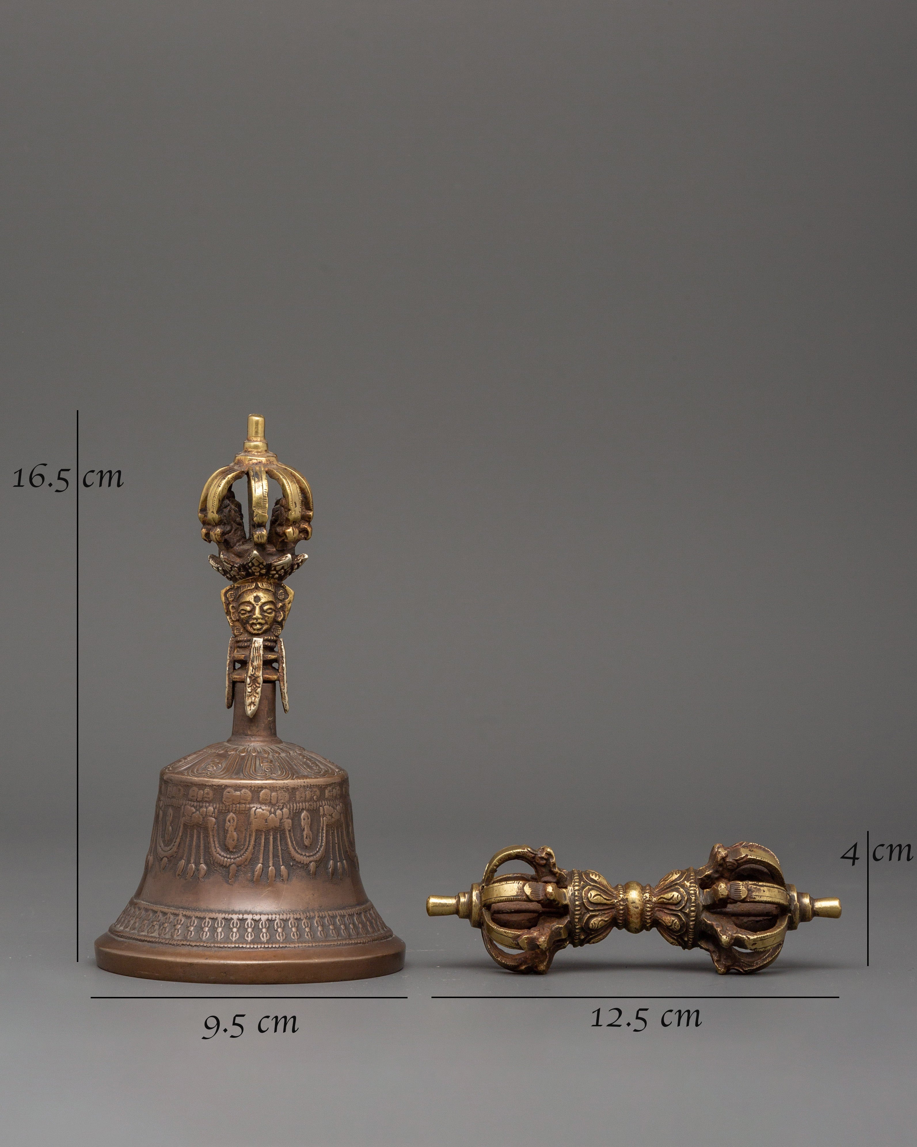 Bell and Vajra Buddhist Ritual Item | Sacred Addition to Spiritual Artifact Collections