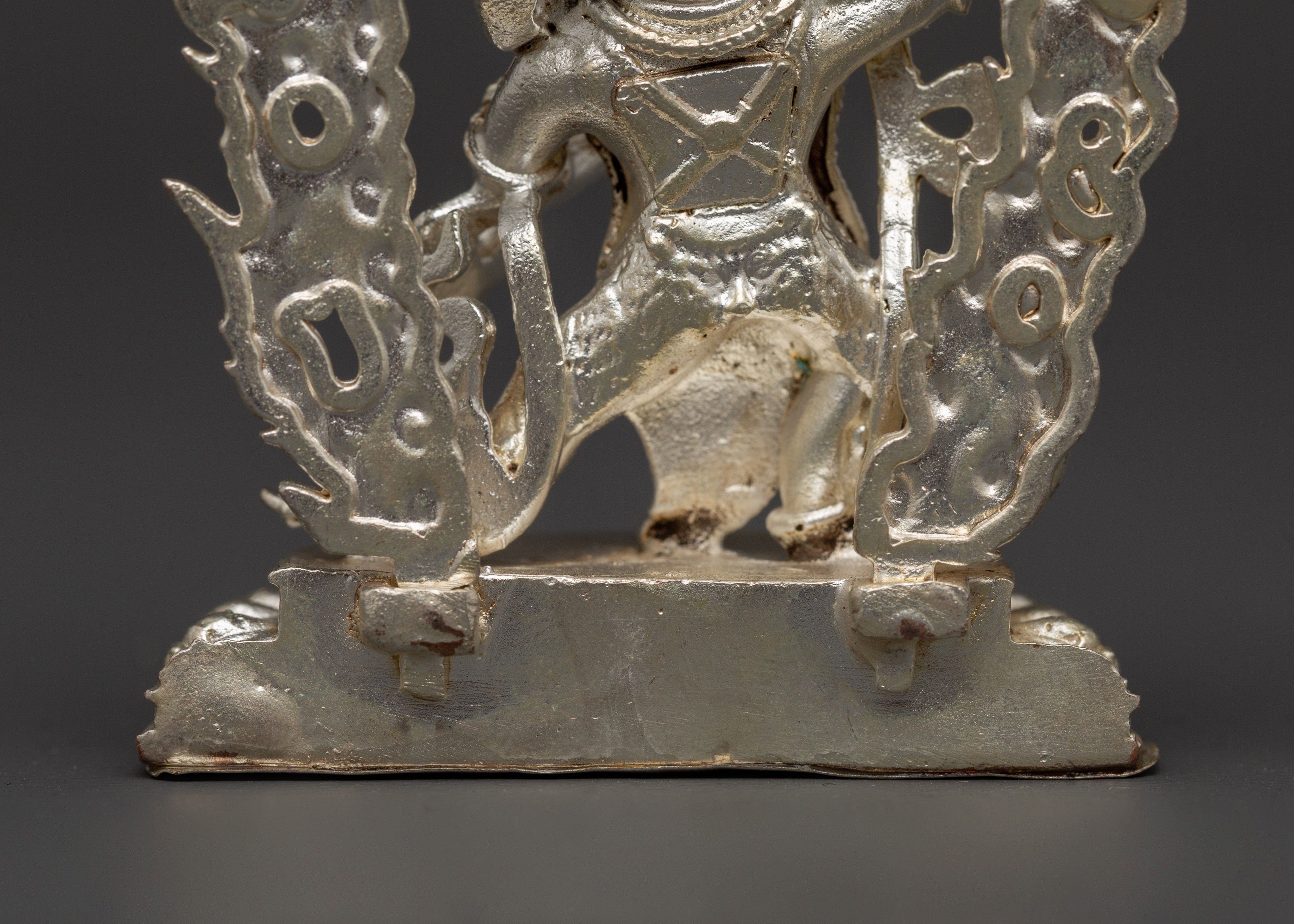 Vajrapani Silver Plated Statue | Tibetan Buddhist Protector