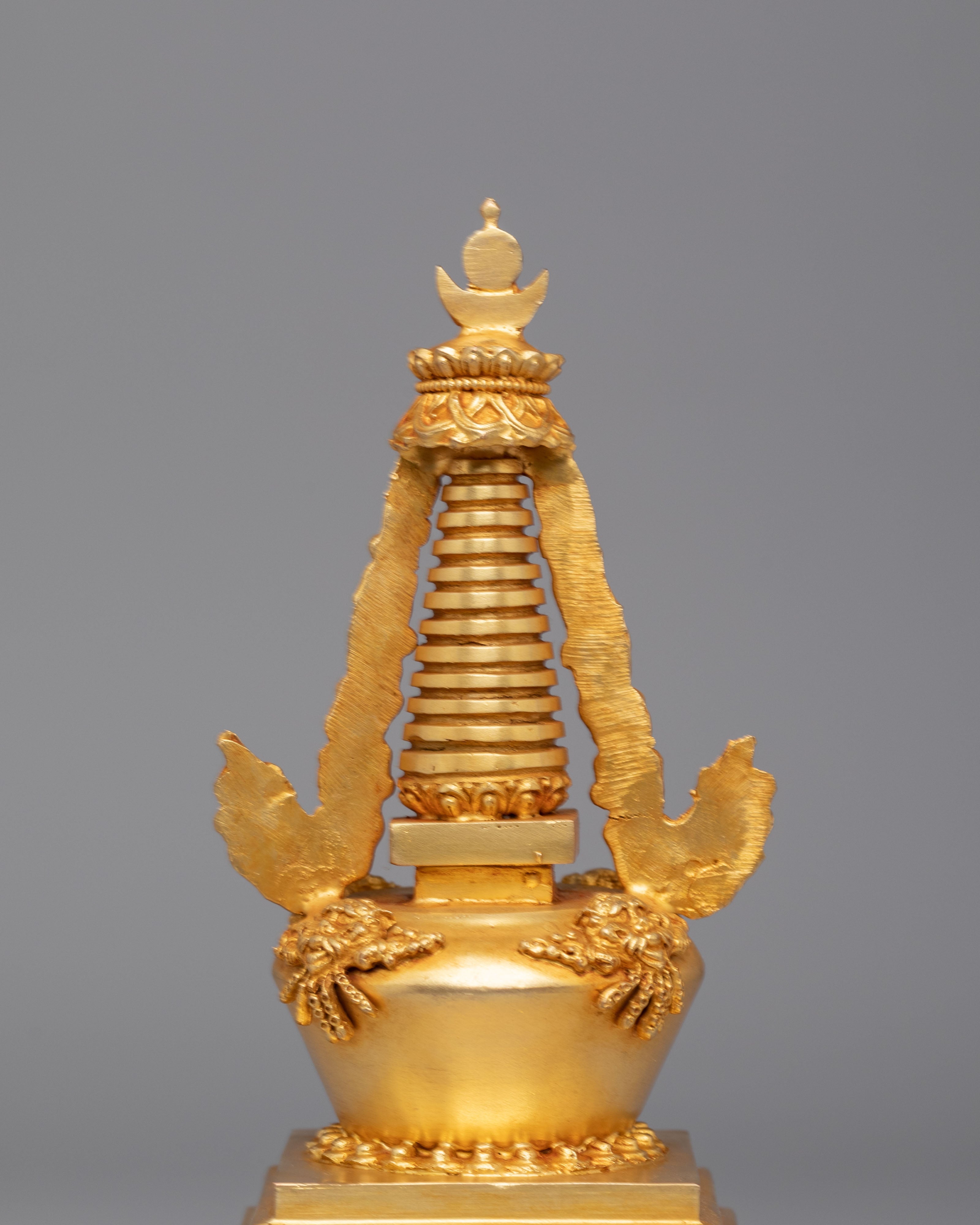 Machine-Made Altar Enlightenment Stupa | Symbol of Buddha’s Victory Over Mara